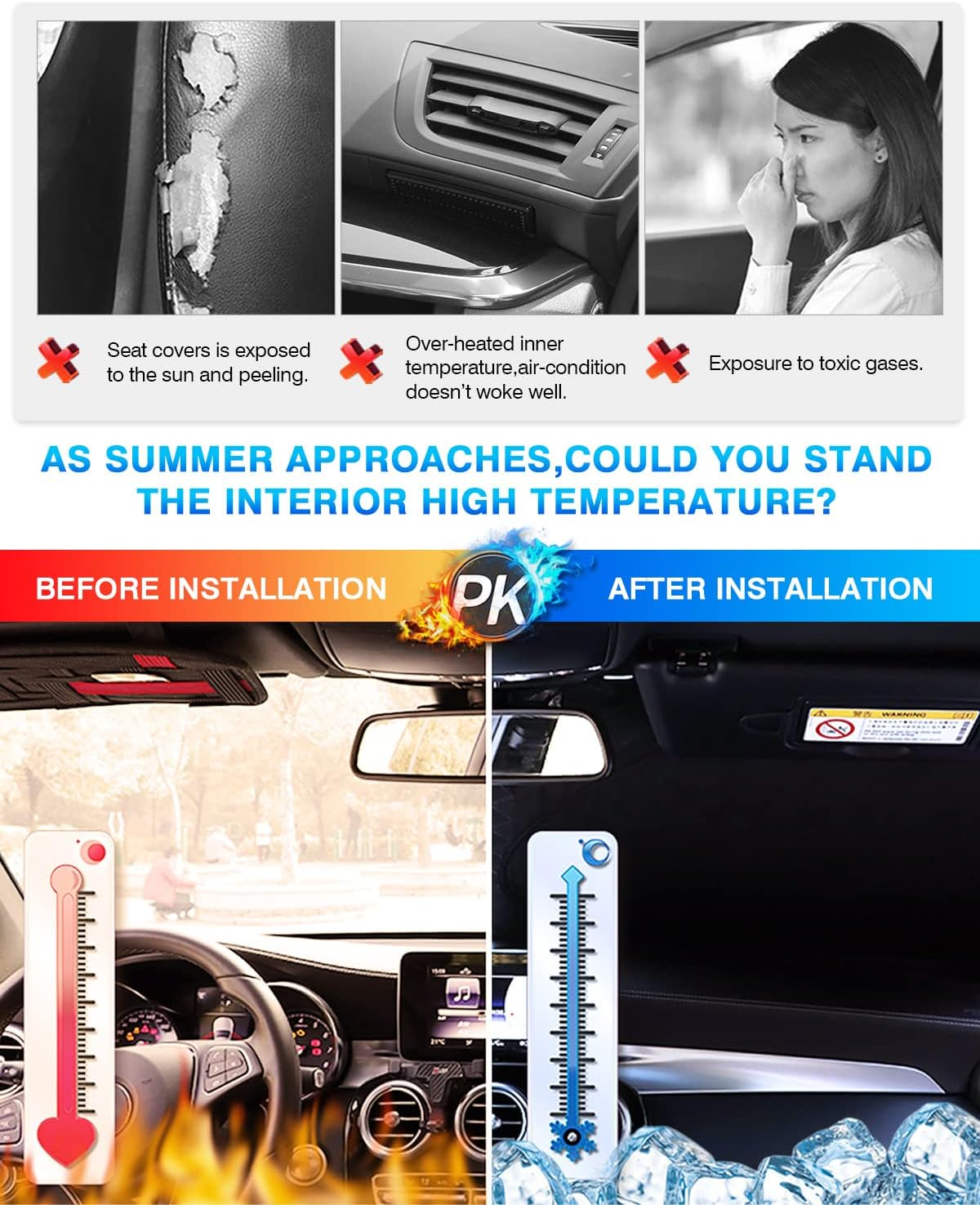 KUST Windshield Sun Shade for Mitsubishi Outlander 2022 2023 2024 Window Shade Sun Visor Cover Foldable Blocks UV Rays Keep Your Car Cooler, Black,Silver