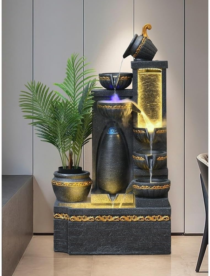 Outdoor Fountain Attracts Wealth Water Curtain Living Room Courtyard Scenery 146Cm High European Style Light Luxury Flowing Ornament image number 1