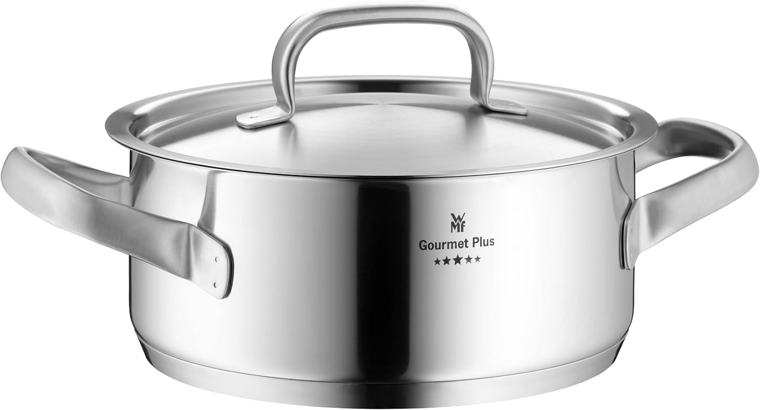 WMF Cookware &Oslash; 20 Cm Approx. 2,5L Gourmet plus inside Scaling Vapor Hole Made in Germany Hollow Side Handles Metal Lid Cromargan Stainless Steel Suitable for All Stove Tops Including Induction image number 2