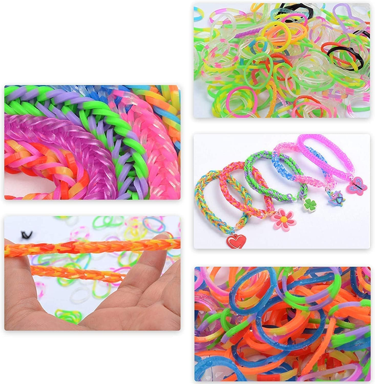 1700 Pcs Rubber Band Bracelet Kit, 30 Colors Premium Rubber Band Bracelet Kit,For Making Kit DIY Bracelet Mega Refill Kit Best Gifts for Girls & Boys image number 2