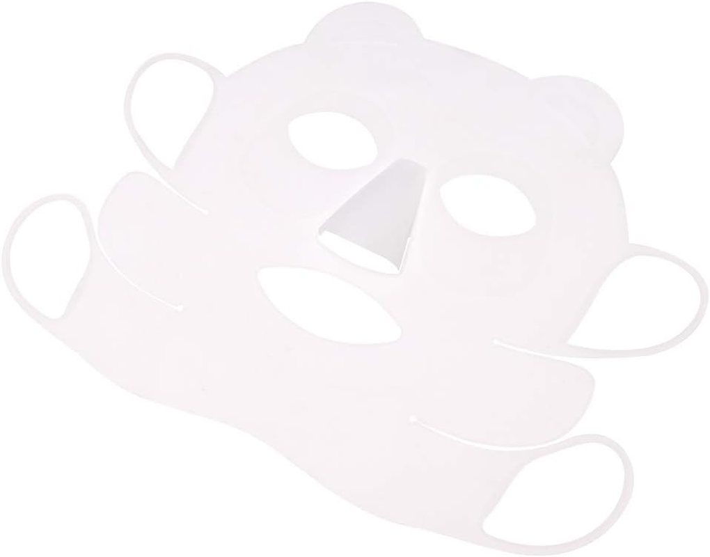 Reusable Silicone Face Mask Cover, Clear, Ear Hook Design for Serum Absorption, Washable Facial Sheet image number 6