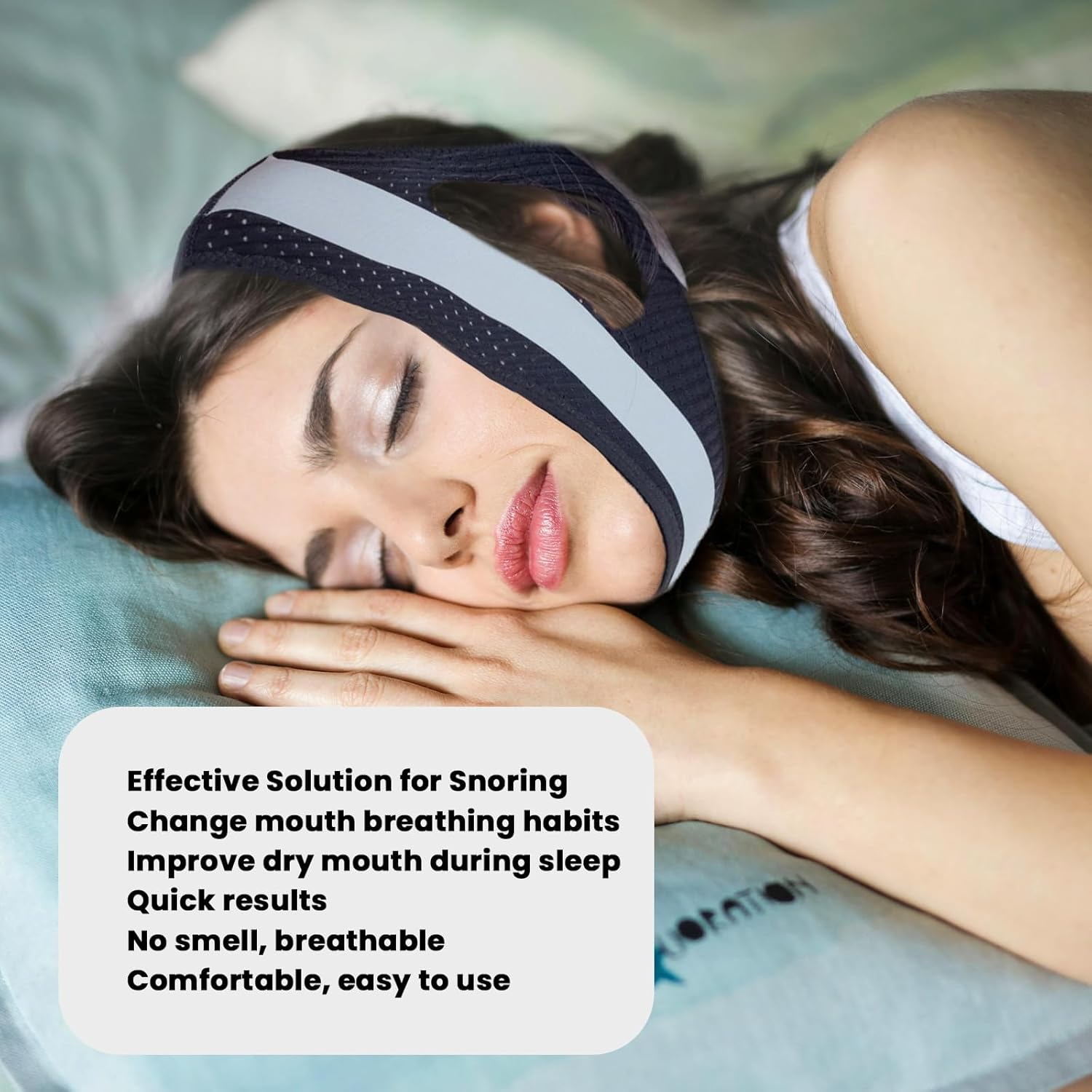 Upgraded anti Snore Device anti Snore Chin Strap Skin-Friendly - anti Snoring Devices with Breathable Chin Strap for Sleeping Adjustable anti Dry Mouth Strap (Adjustable Fit) image number 4