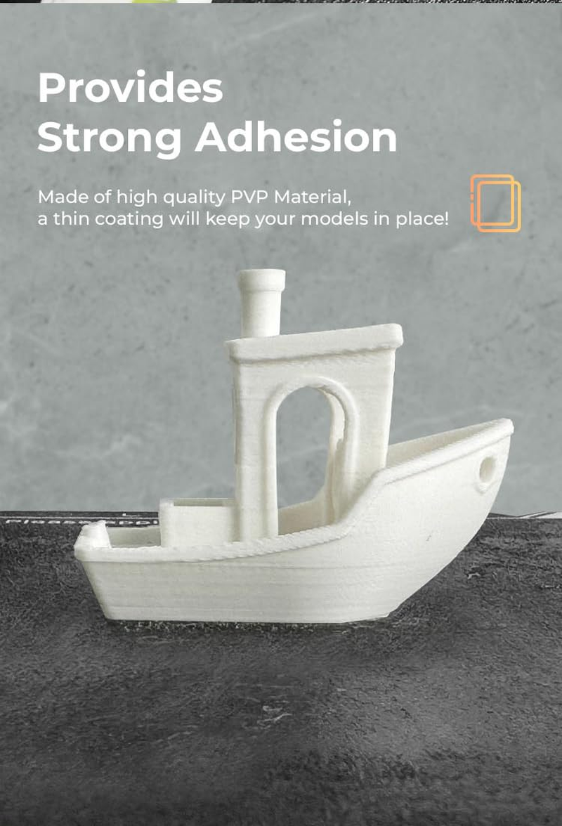 Creality Glue Stick for 3D Printer Build Plate 3Pcs, Maintained Constant Adhesion Prevents Warping, 3D Printer Bed Adhesive for PLA/ABS/PETG/PC/PA/TPU, 3D Print Tools/Accessories, 3D Print Glue, 21G image number 6