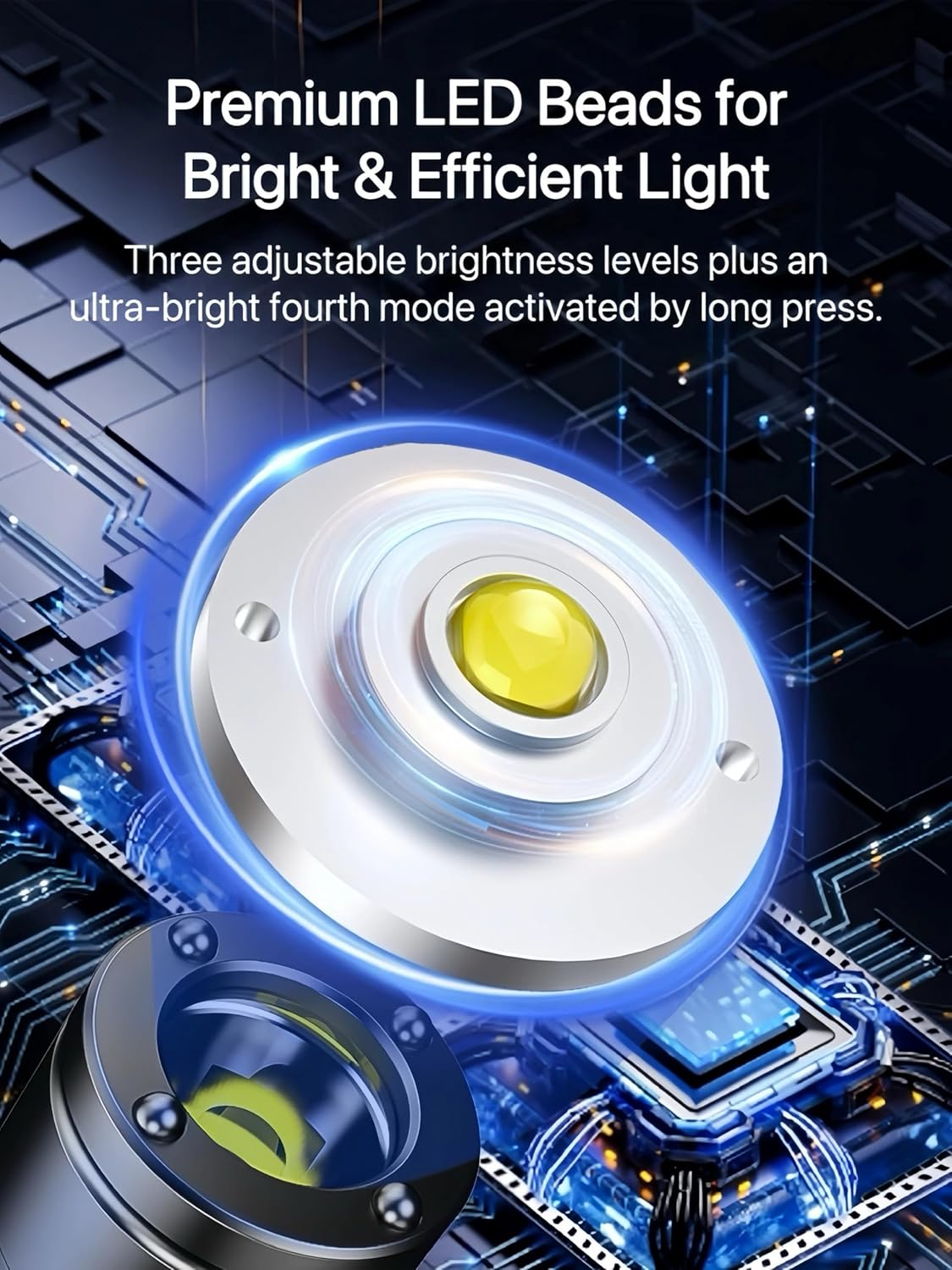 Taclites Mini-The Ultimate Everyday Micro Tool, Rechargeable LED Magnetic Super Bright Tactical Flashlight, Flashlight High Lumens, Portable Keychain Flashlight, with Hat Clip, 3 Brightness (A) image number 5