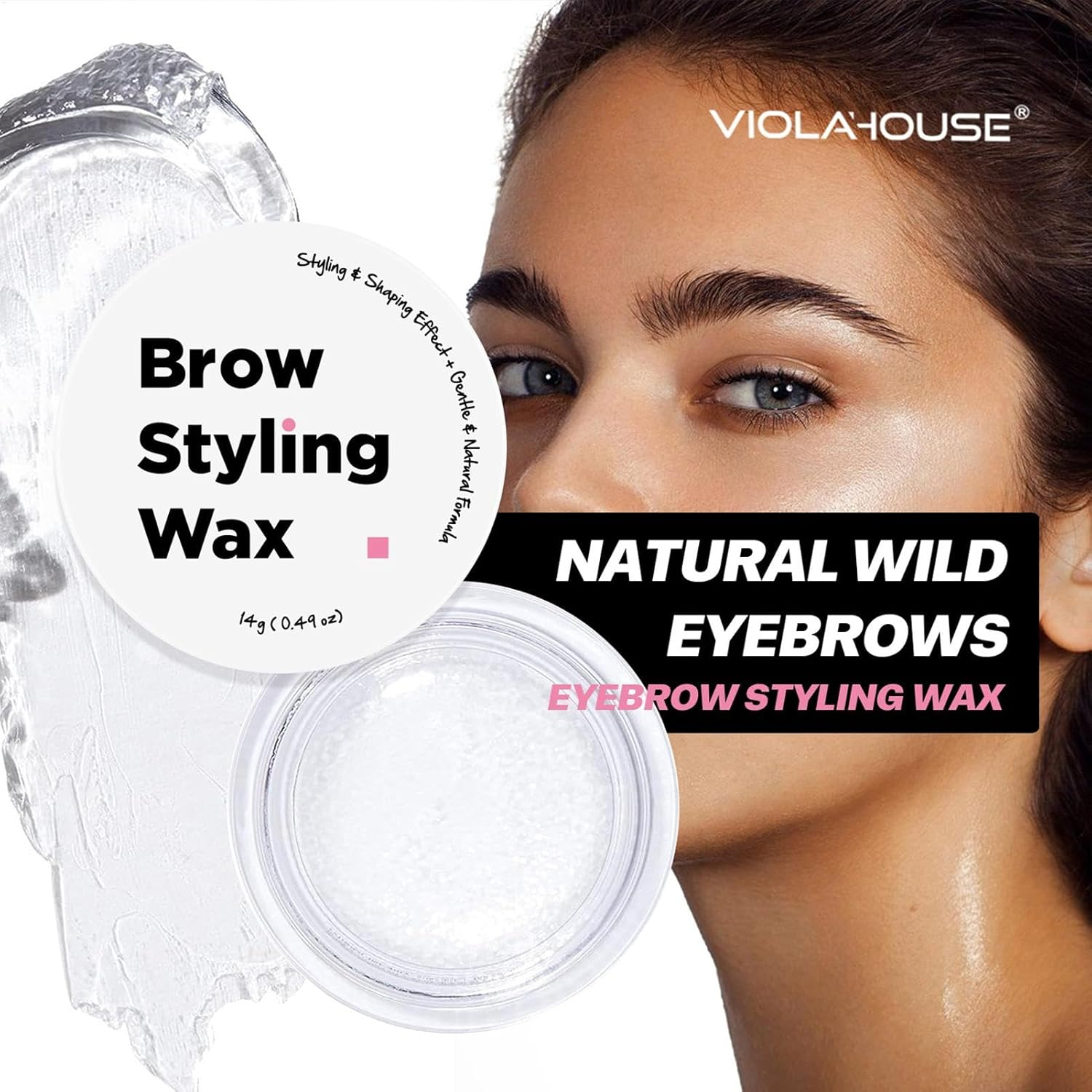 Eyebrow Gel,Long Lasting Clear Eyebrow Shaping Wax | Daily Use Eye Brow Lift Makeup Shaping Cosmetics for Women, Girlfriend, Mom image number 1