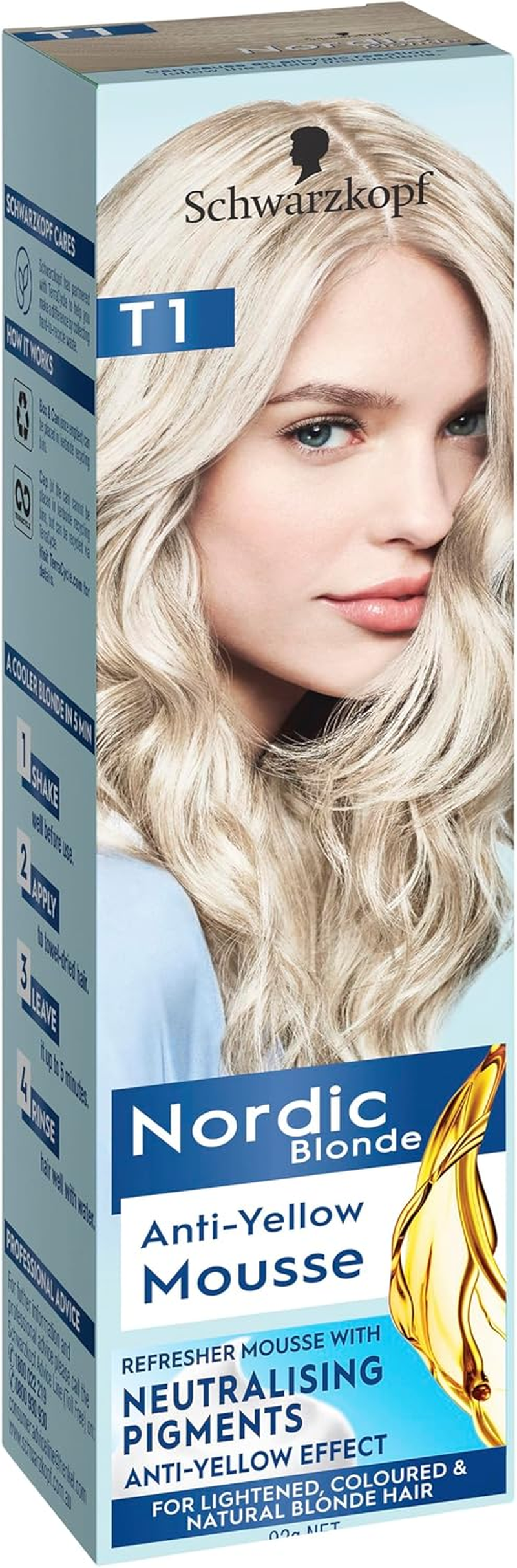 Schwarzkopf Nordic Blonde, Blonde Treatment, Anti-Yellow Mousse 92G image number 3