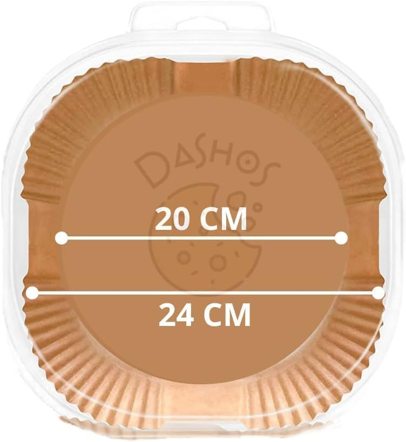 Paper Air Fryer 20-24 Cm (Pack of 100) Compatible with CECOTEC COSORI 6.4 L Dual Blaze Cosori 5.5 L - Accessories Air Fryer - Paper for Air Fryer - Paper Moulds for Air Fryer