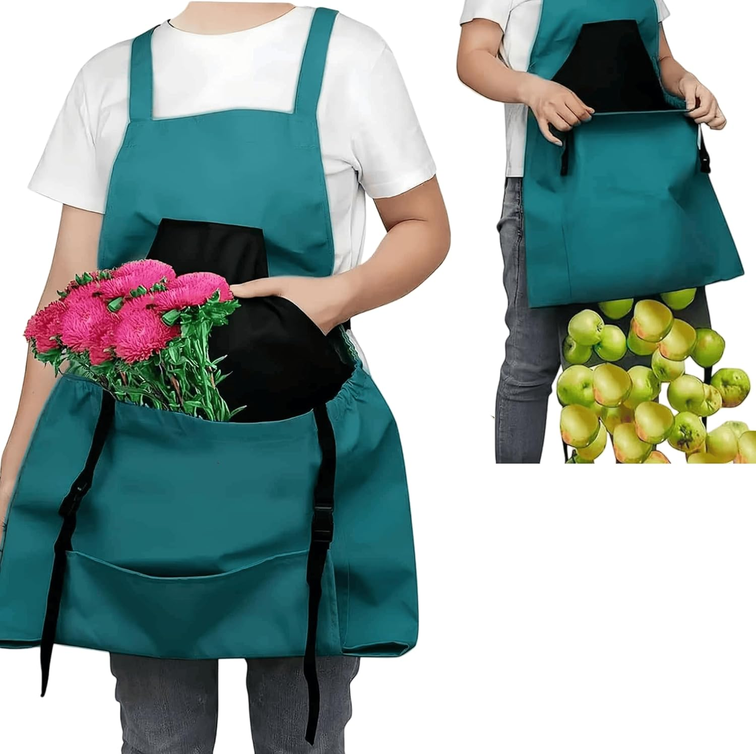 ARREBOL Unique Gardening Apron Gifts with Pockets & Harvest Basket for Women, Men, Gardeners image number 1