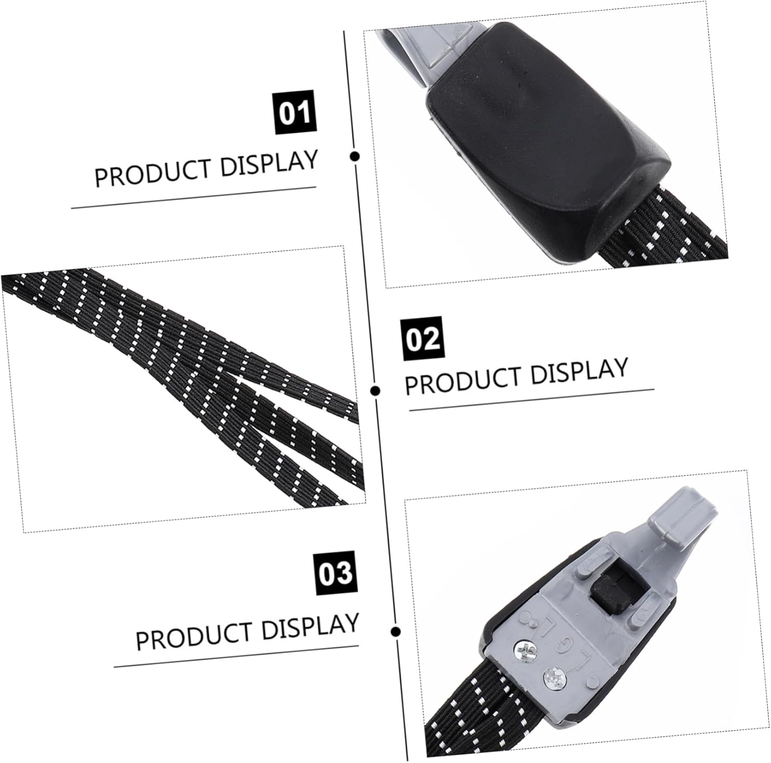 BESTYASH 5Pcs Lashing Straps Pack Reinforced Elastic Ropes for Bike Luggage Fixed Hook image number 5