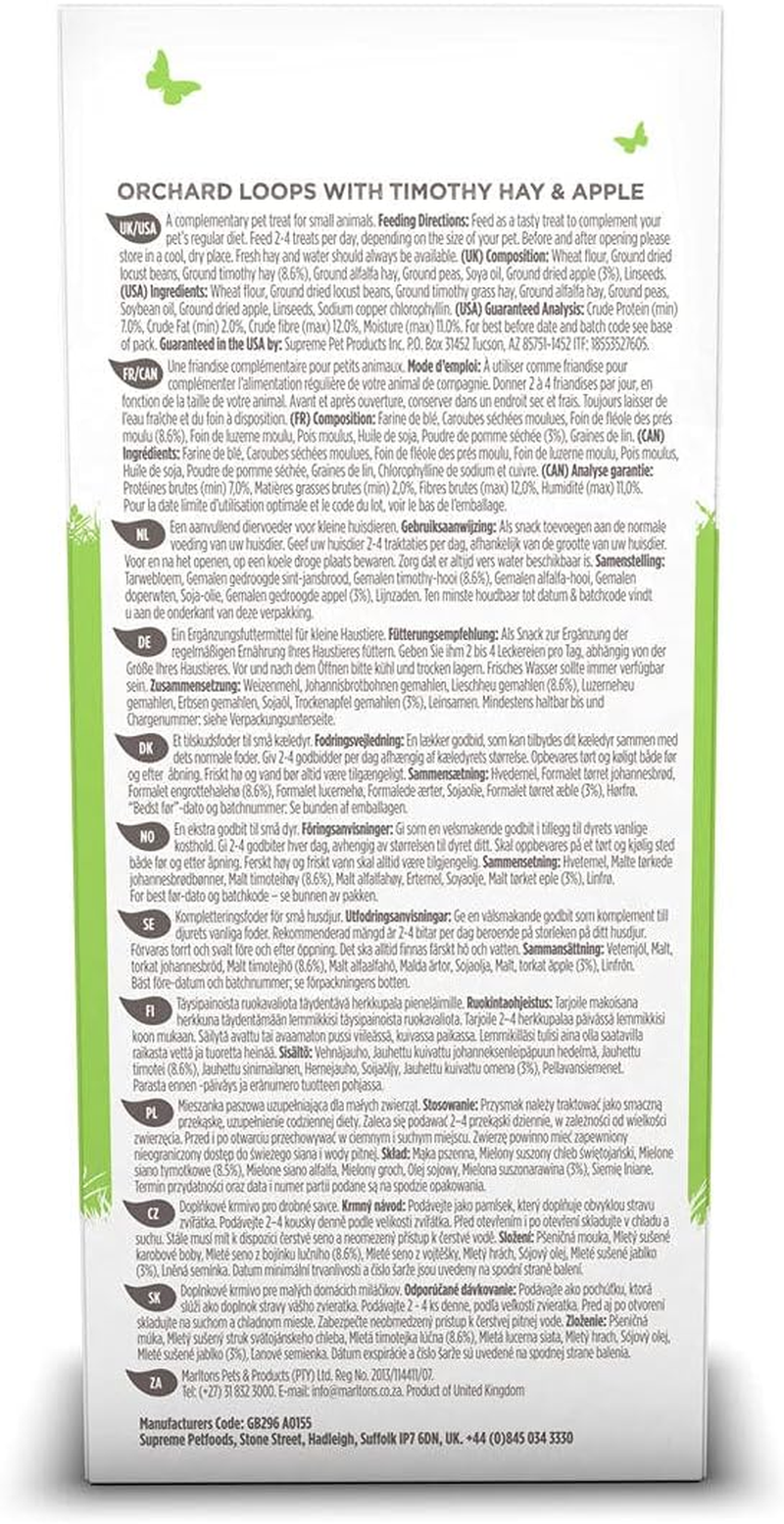 Selective Naturals Orchard Loops 80Gm - Treats Suitable for Rabbits and Guinea Pigs, Timothy Hay and Apple image number 4