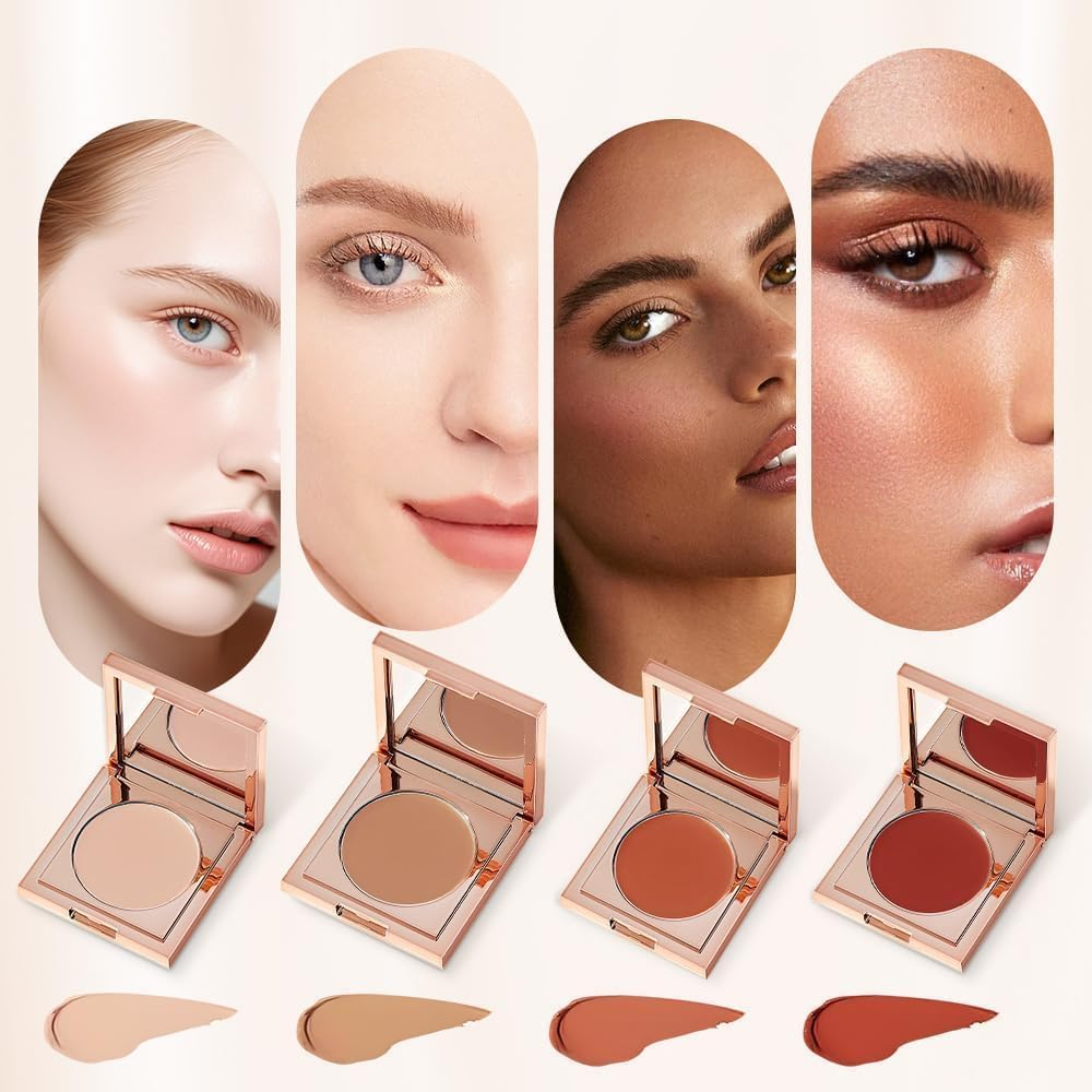 Colored Clay CC Undereye Corrector, under Eye Color Corrector for Dark Circles with Brush,Conceal Hydrating Concealer for Women,Colored Clay CC Undereye Concealer (Light-Medium Peach-2) - Light-Medium Peach-2 image number 3