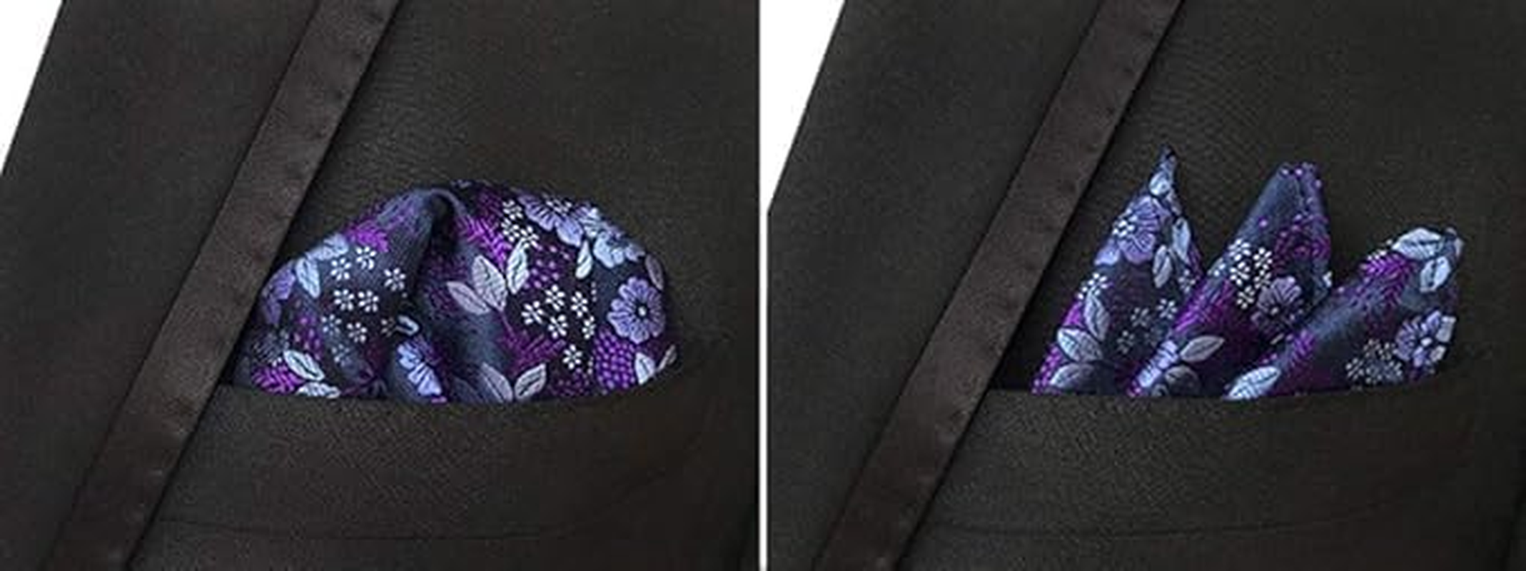 Mens Cravat Set Luxury Floral Pattern Wedding Necktie with Pocket Square Set image number 2