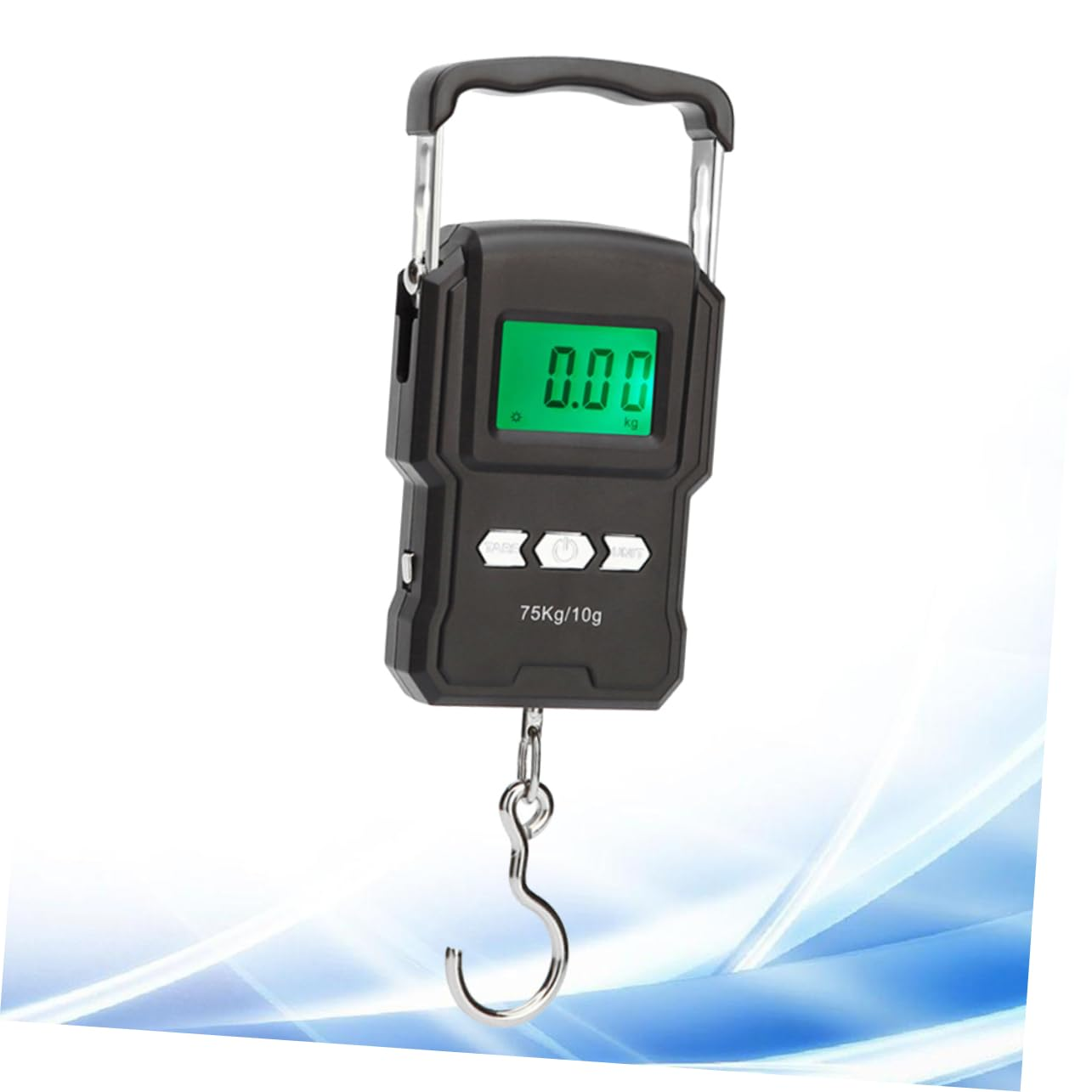 SAFIGLE Mini Luggage Scale 75Kg/10G Digital LCD Display Compact Convenient Handheld Weighing Scale ABS Steel for Travel Fishing image number 4