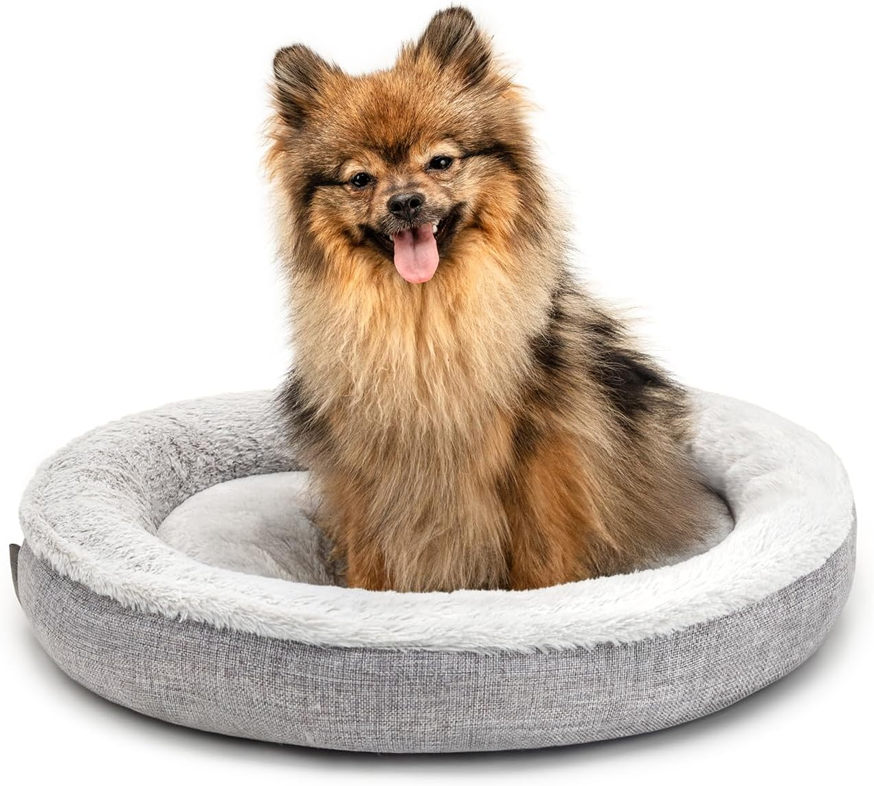 Lionto DB00280 round Dog Bed Dog Sofa Cat Bed Donut (S) 55 Cm S Grey 700 G