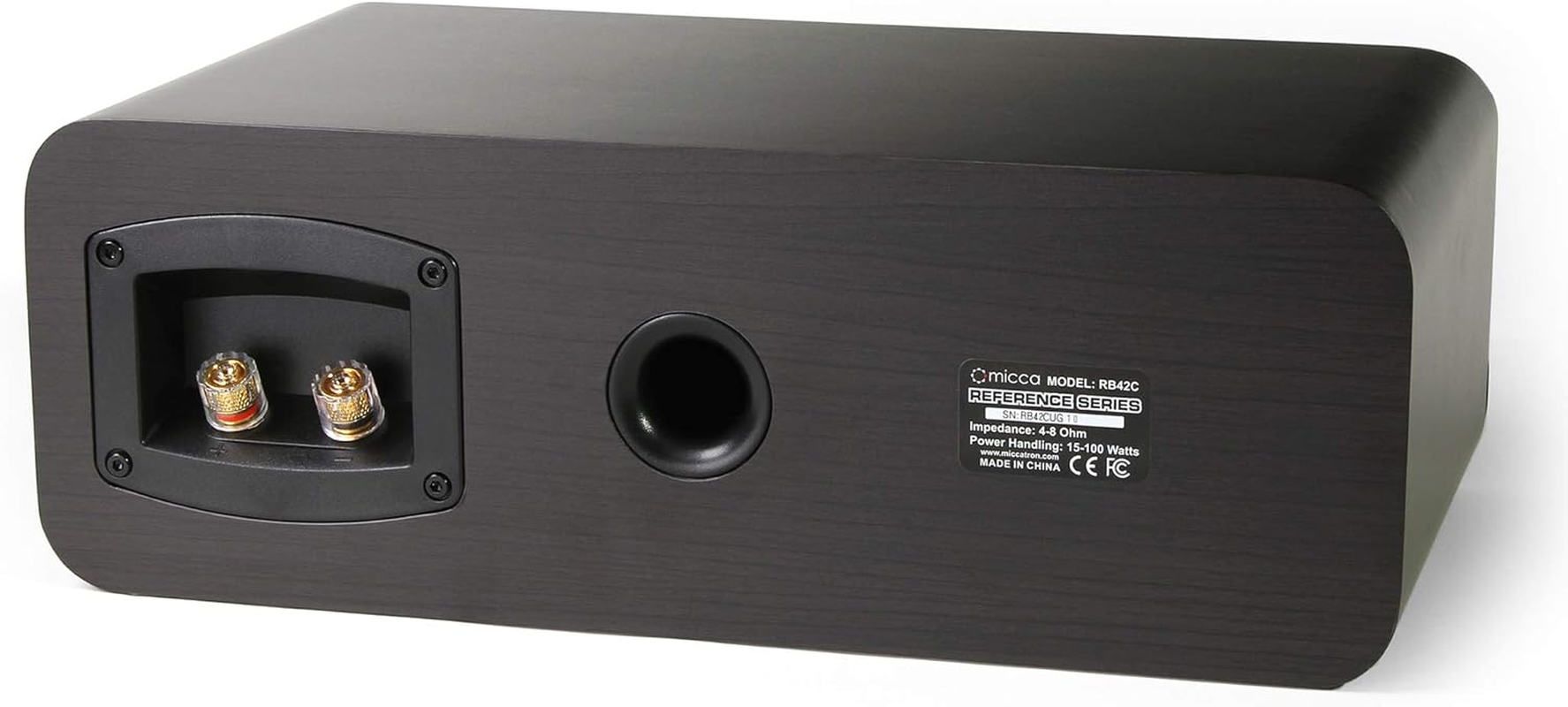 Micca RB42-C Center Channel Bookshelf Speaker with 4-Inch Woofers and Silk Tweeter (Dark Walnut, Each) image number 1