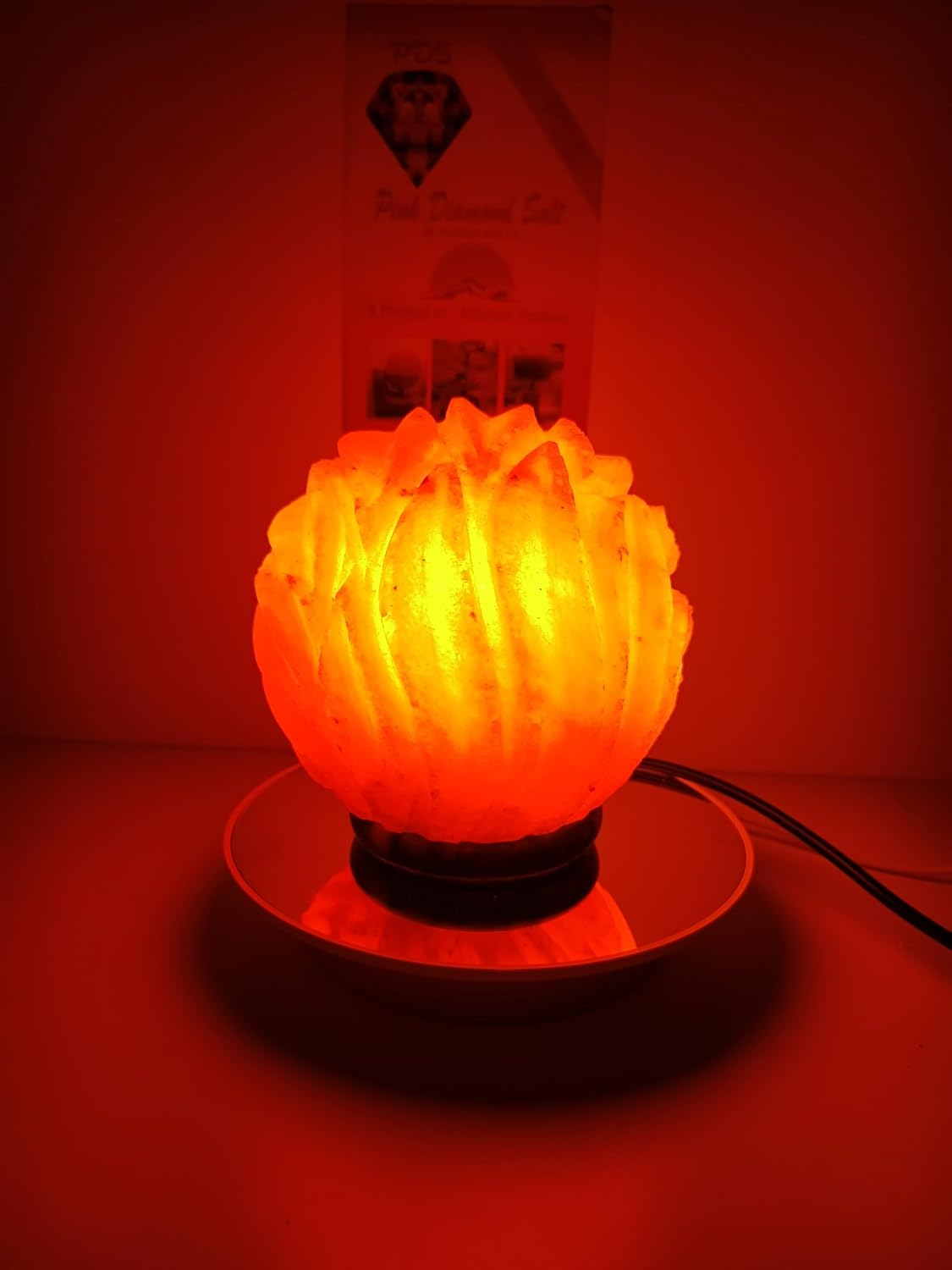 3.5 KG Premium Himalayan Flower Crystal Salt Lamp 100% Authentic, Handcrafted from the Foothills of the Himalayas Beautifully Hand Craft Comes with Complete Electric Fitting &ndash; Quality Guaranteed image number 6