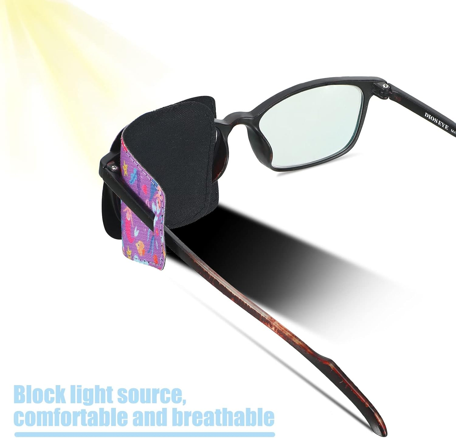 4 Pcs Eye Patches for Kids Reusable Eyepatch for Glasses to Cover Either Eye, Pink Blue Green White, 4 Styles image number 5