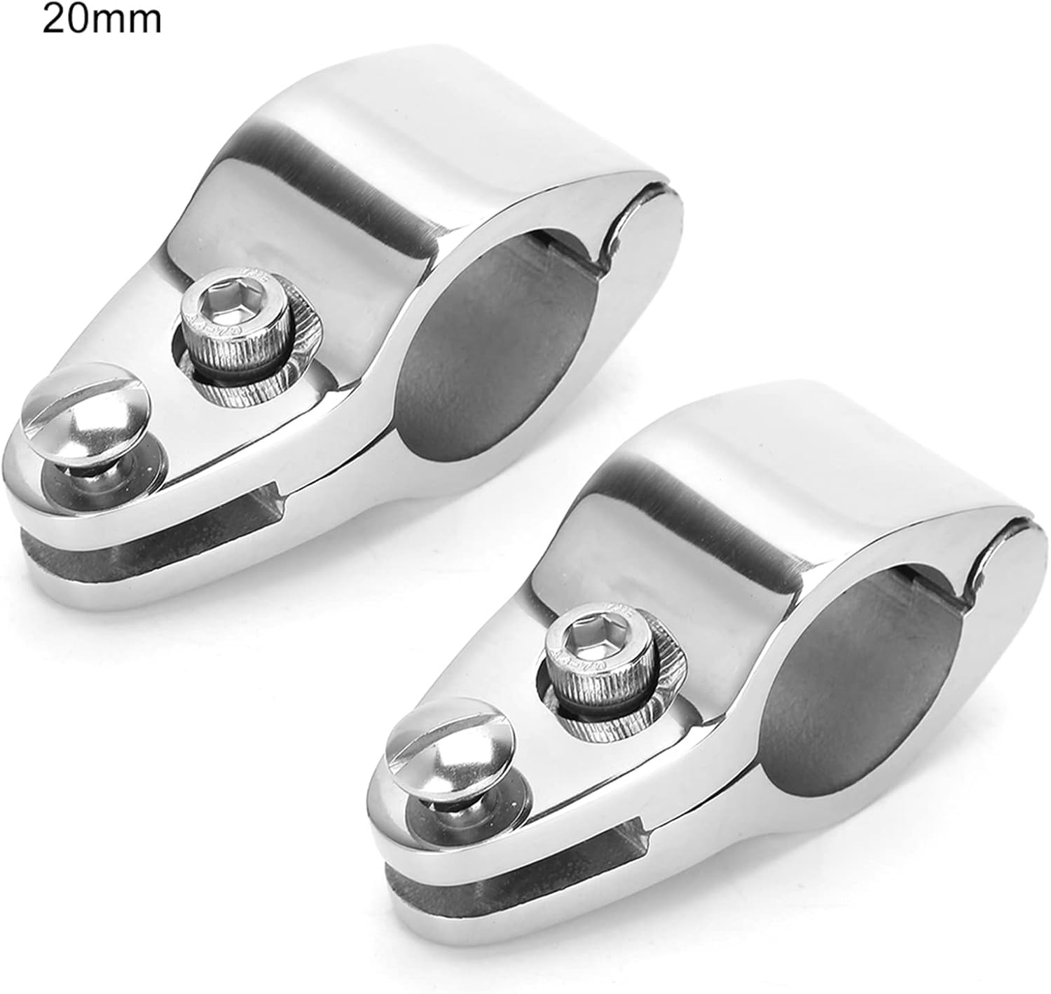 2Pcs 316 Stainless Steel Boat Marine Hinged Upper Jaw Slide Hardware Fittings Suitable for Boats, Yachts(20Mm) image number 4