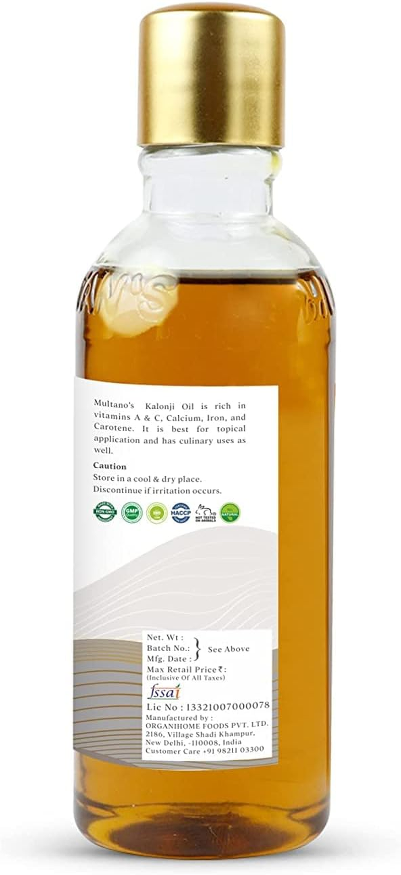 Multano Pro Pure Cold Pressed Kalonji Oil for Hair Growth Virgin Edible Black Seed Oil (Nigella Sativa), Hair Care, Skincare, Direct Consumption 100ML image number 1