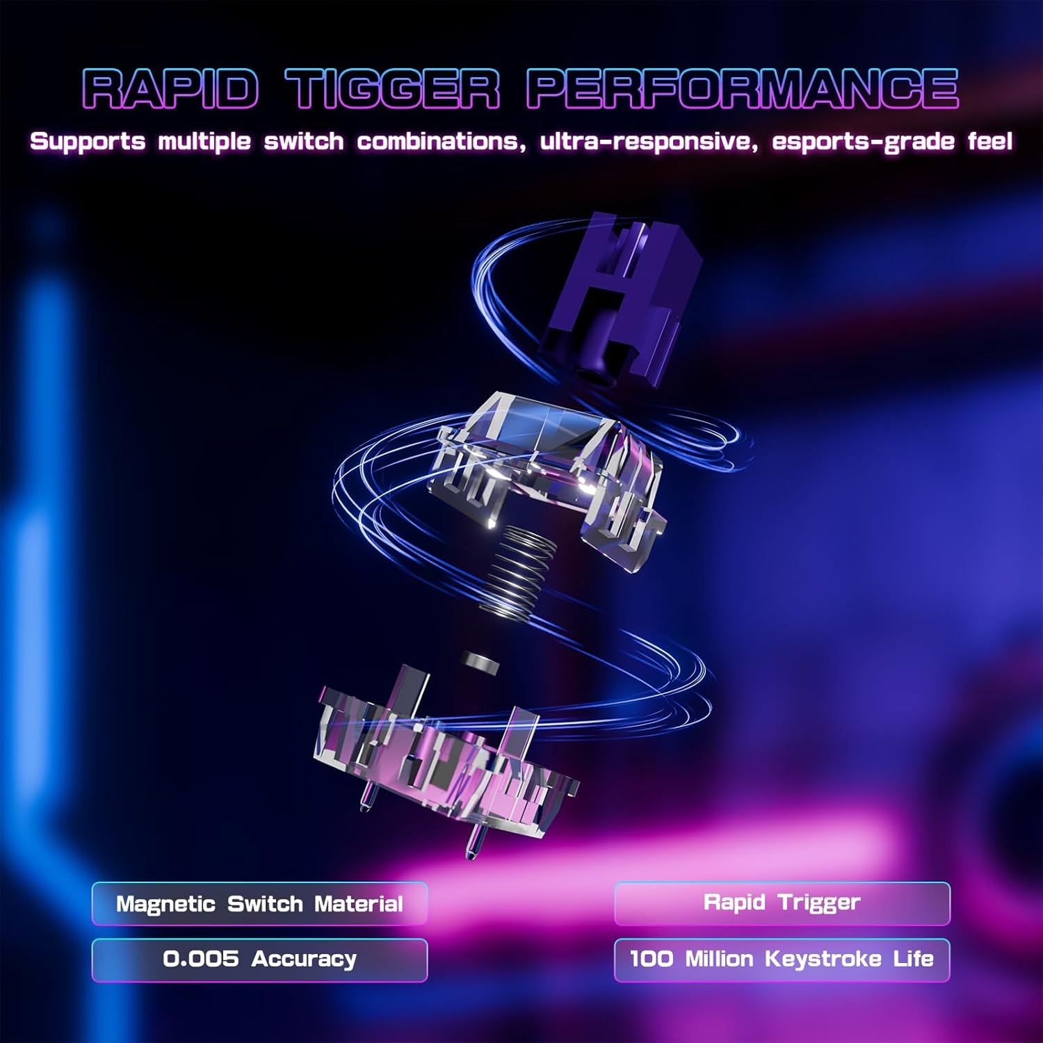 Attack Shark R85 HE Rapid Trigger Keyboard Magnetic Switch with Custom Lightbox, 75% Wired Mechanical Keyboard, 8Khz Polling Rate, 0.005Mm RT Accuracy, Support Rt/Snap Tap/Dks/Mt/Tgl (White Contour) - Fluorescent Green image number 2