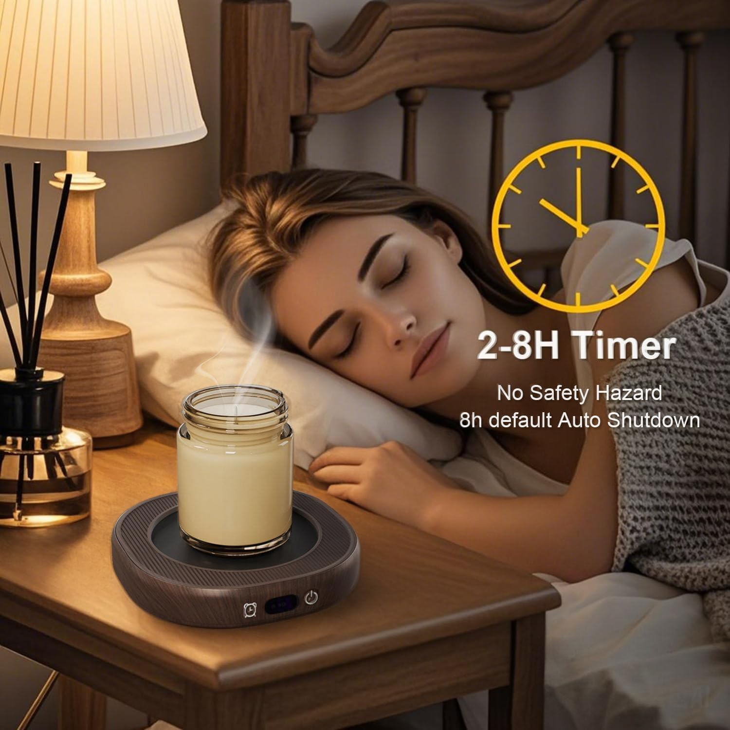 Coffee Mug Warmer, Electric Coffee Warmer for Desk with Auto Shut Off, 4 Temperature Setting Smart Cup Warmer for Heating Coffee, Beverage, Milk, Tea and Hot Chocolate Brown - Australian Standard Plug image number 6