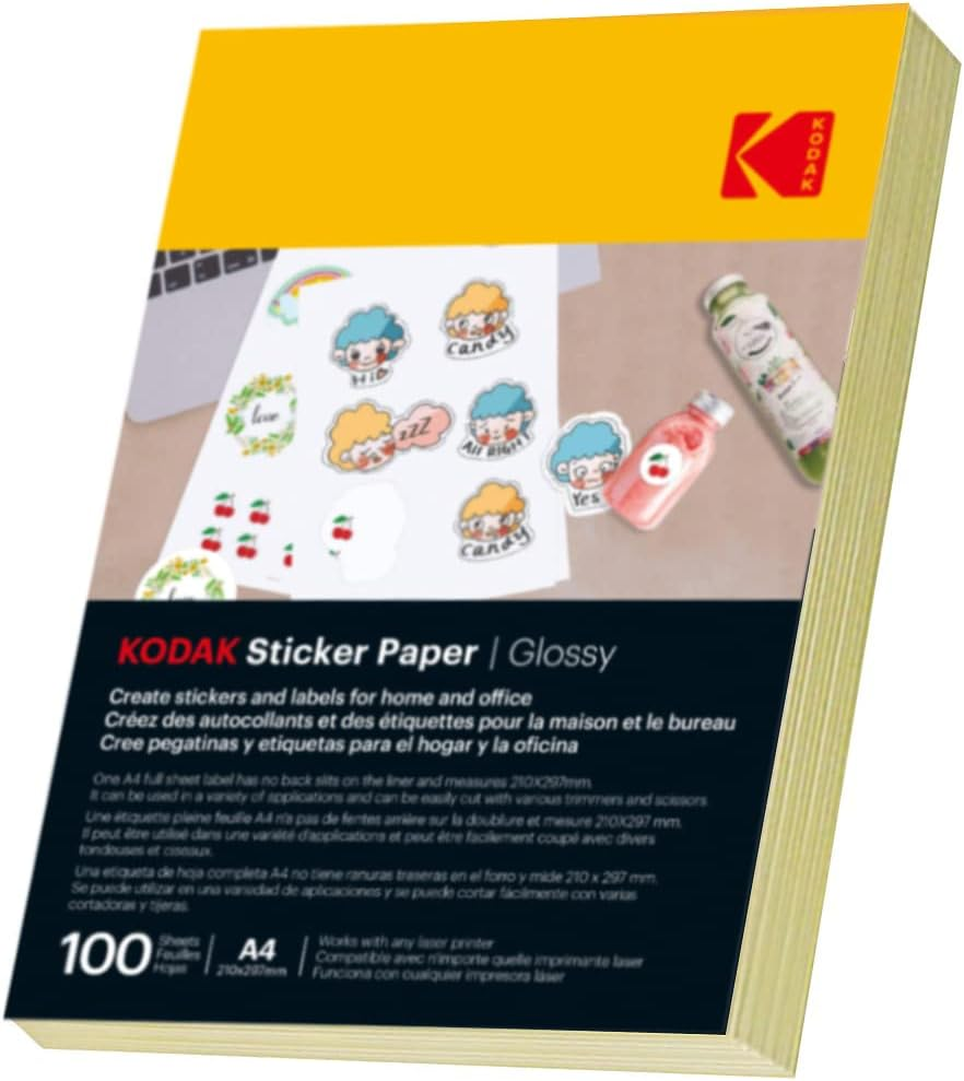 Kodak Matte A4 Sticker Paper (100 Sheets)