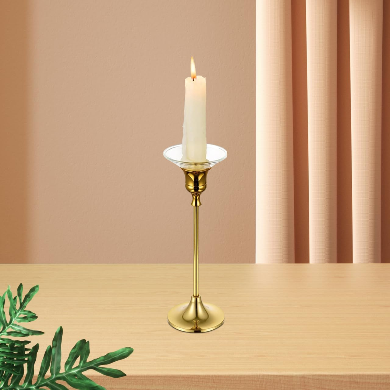 Mobestech 12Pcs Candle Drip Catcher Clear Glass Wax Drip Catcher Fluted Candle Holder Stylish Candle Drip Protectors for Home Restaurant Hotel image number 2