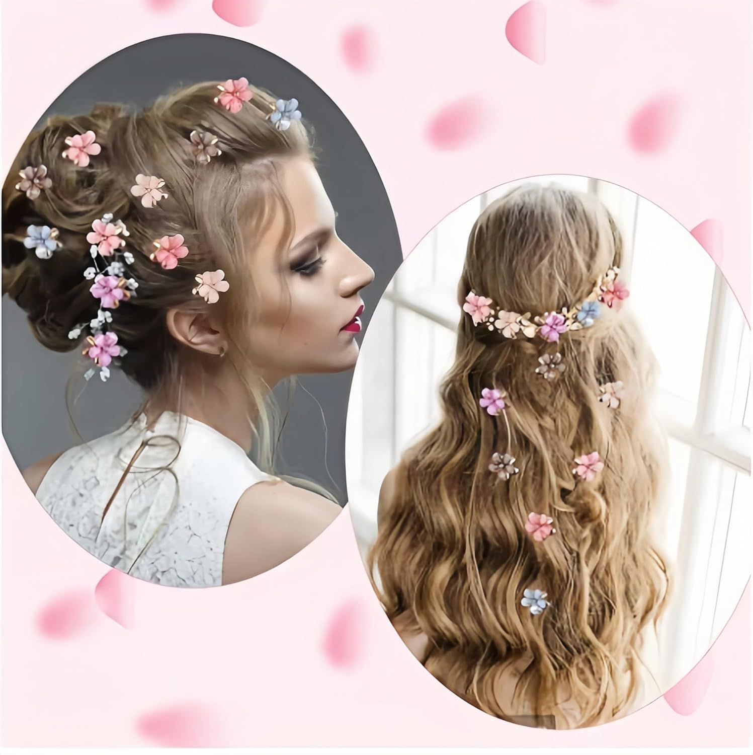 Mini Flower Hair Clips Multicolor Set of 16 image number 2