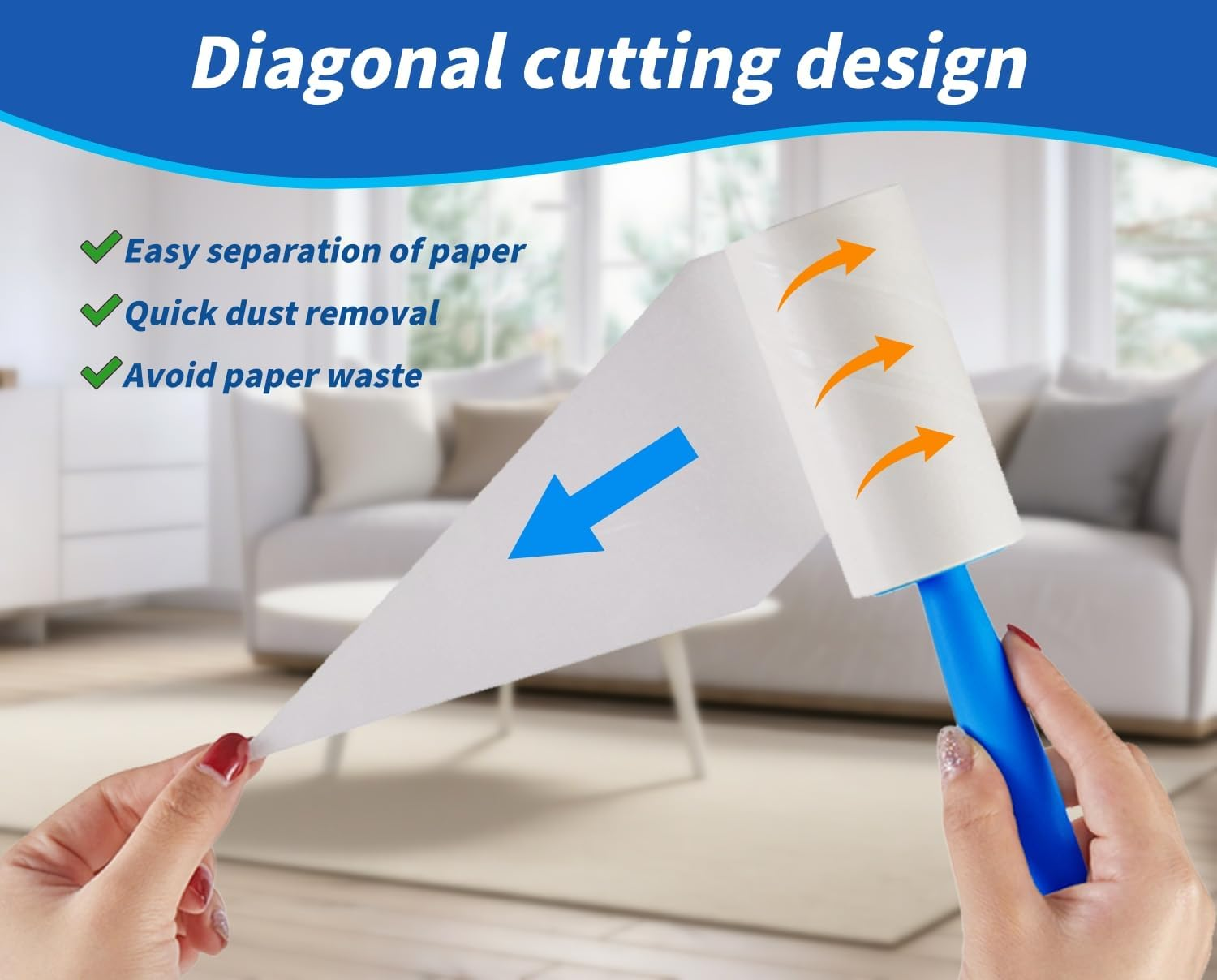 Bryzant Lint Rollers for Pet Hair Extra Sticky 800 Sheets Pet Hair Remover,Suitable for Clothes, Furniture, Carpet, Dog & Cat Removal (800 Sheets) image number 6