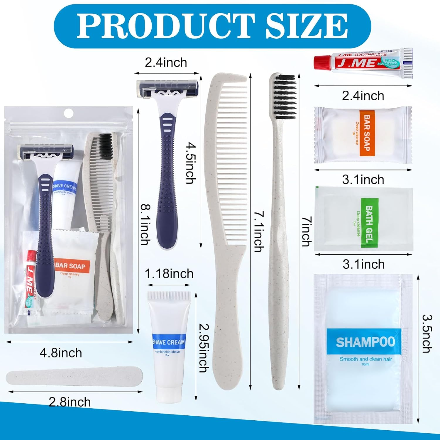 Suclain 96 Pack of Bulk Hygiene Supplies Travel Size Toiletries Bulk for Homeless Dental Hygiene Kit Homeless Care Package Supplies Bulk for Kids Adults Homeless Travel and Charity