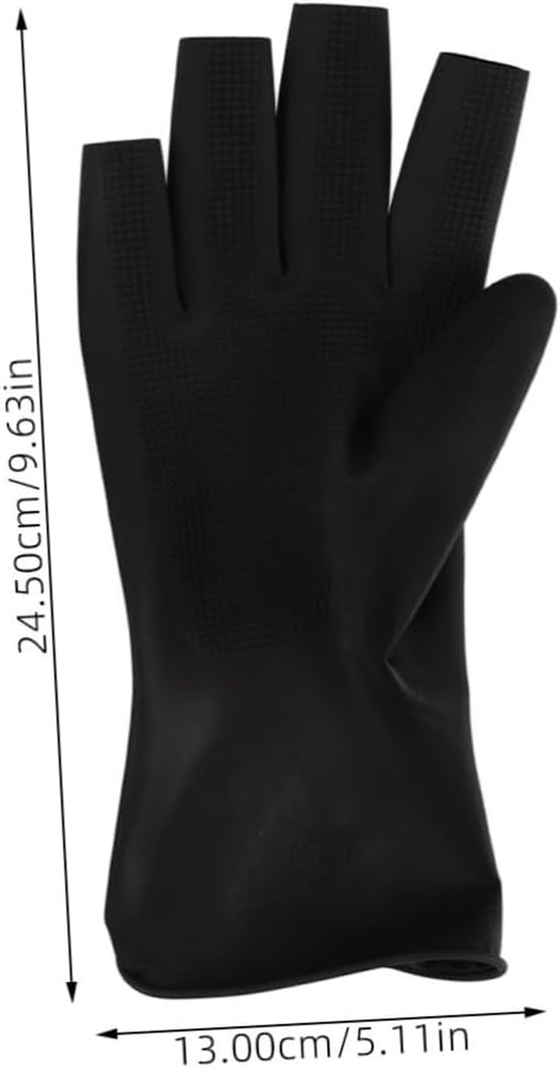 Gogogmee Hair Dyeing Gloves Salon Rubber Gloves Comfort Fit for Hair Wash Accessories image number 2