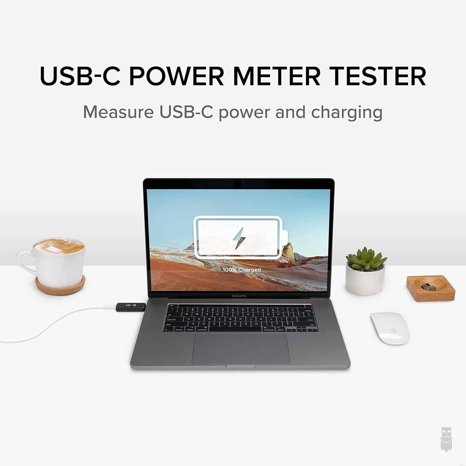 Plugable USB C Power Meter Tester for Monitoring USB-C Connections - Digital Multimeter for USB Type C Cables, Laptops, Phones, Chargers - Driverless image number 5