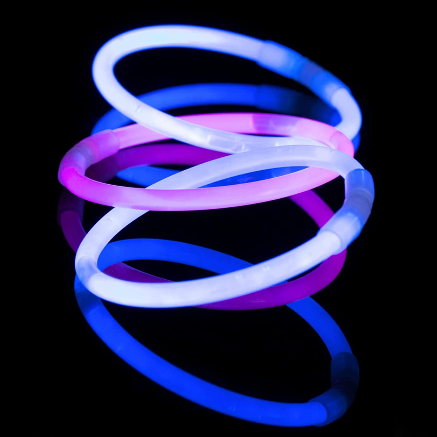 242Pcs Glow Sticks Bulk Party Favors- 100Pcs Glow Sticks with 128Pcs Connectors Create Glow in the Dark Necklaces Bracelets Headbands Balls Flowers Light Sticks Decoration for Party Favors