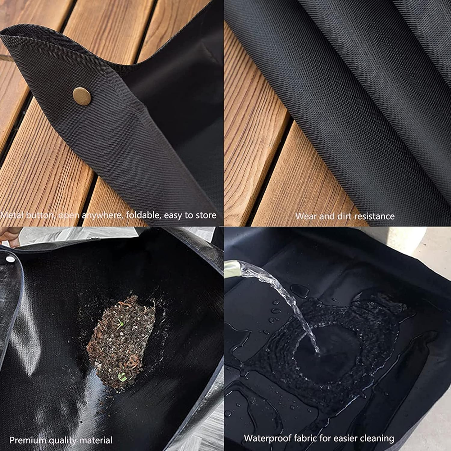 Plant Repotting Mat, Tidy Square Portable Indoor Gardening Mat, Foldable Plant Transplanting Waterproof Potting Tarp Mat with 20 Pieces Pot Hole Mesh Pads Gardening Tool Set (100X100Cm；68 * 68Cm) image number 1