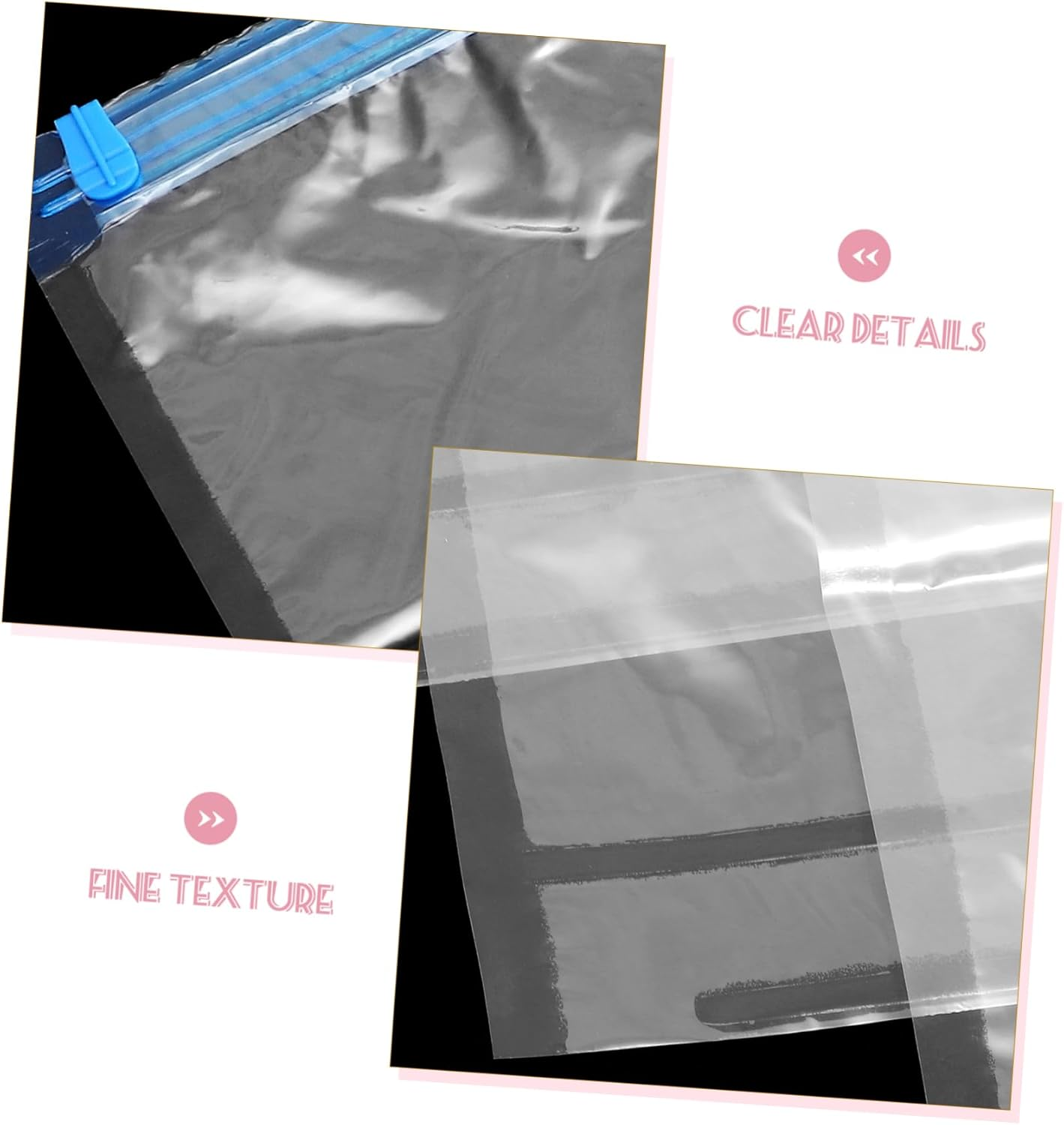 Levemolo 5Pcs Travel Hand Roll Vacuum Compression Bags for Clothes Space Saver Bags for International Travel Must Haves Material for Easy Identification image number 2