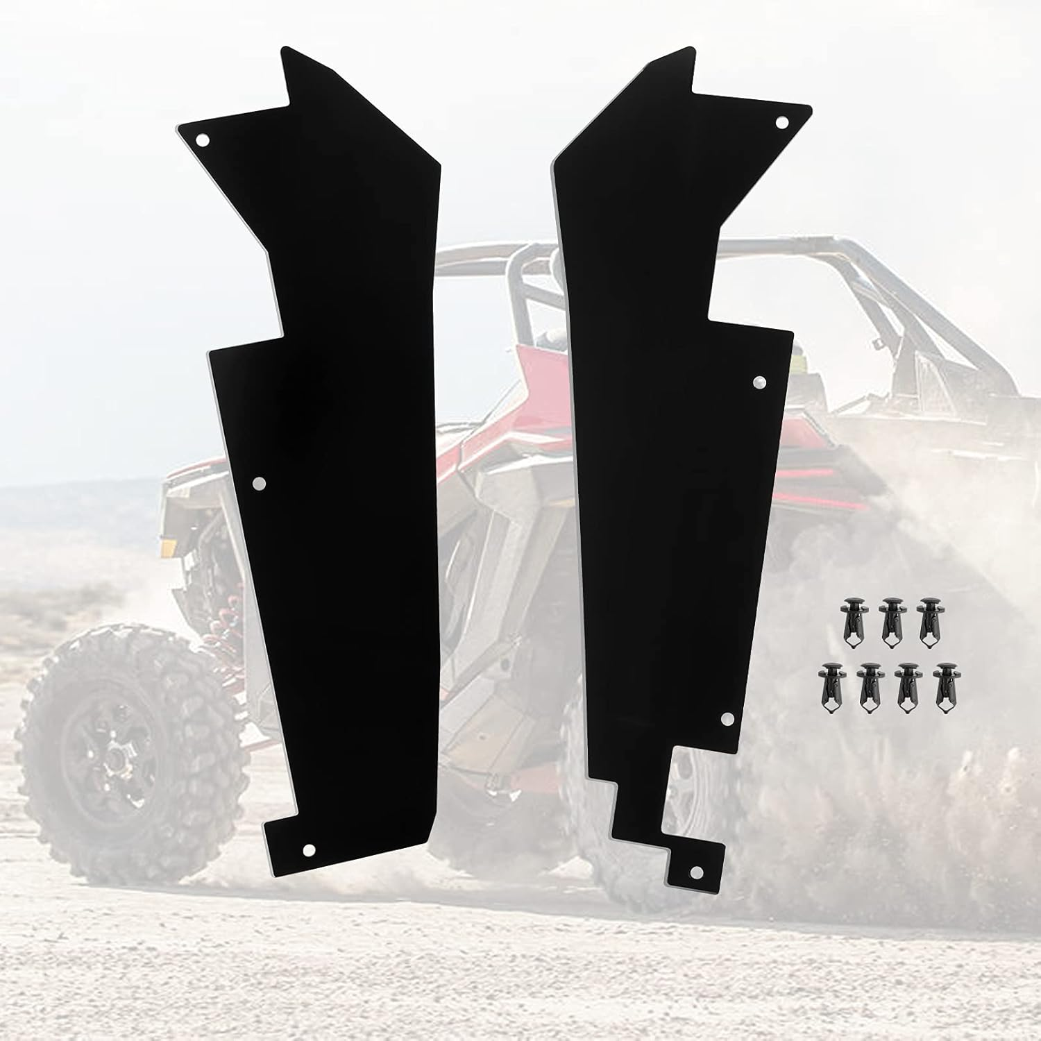 KEMIMOTO PRO XP Fender Flares Accessories, Rear Wheel Well Block Offs PRO XP Inner Splash Fender Mud Guard Compatible with Polaris RZR PRO XP/PRO R 2020-2023 image number 2