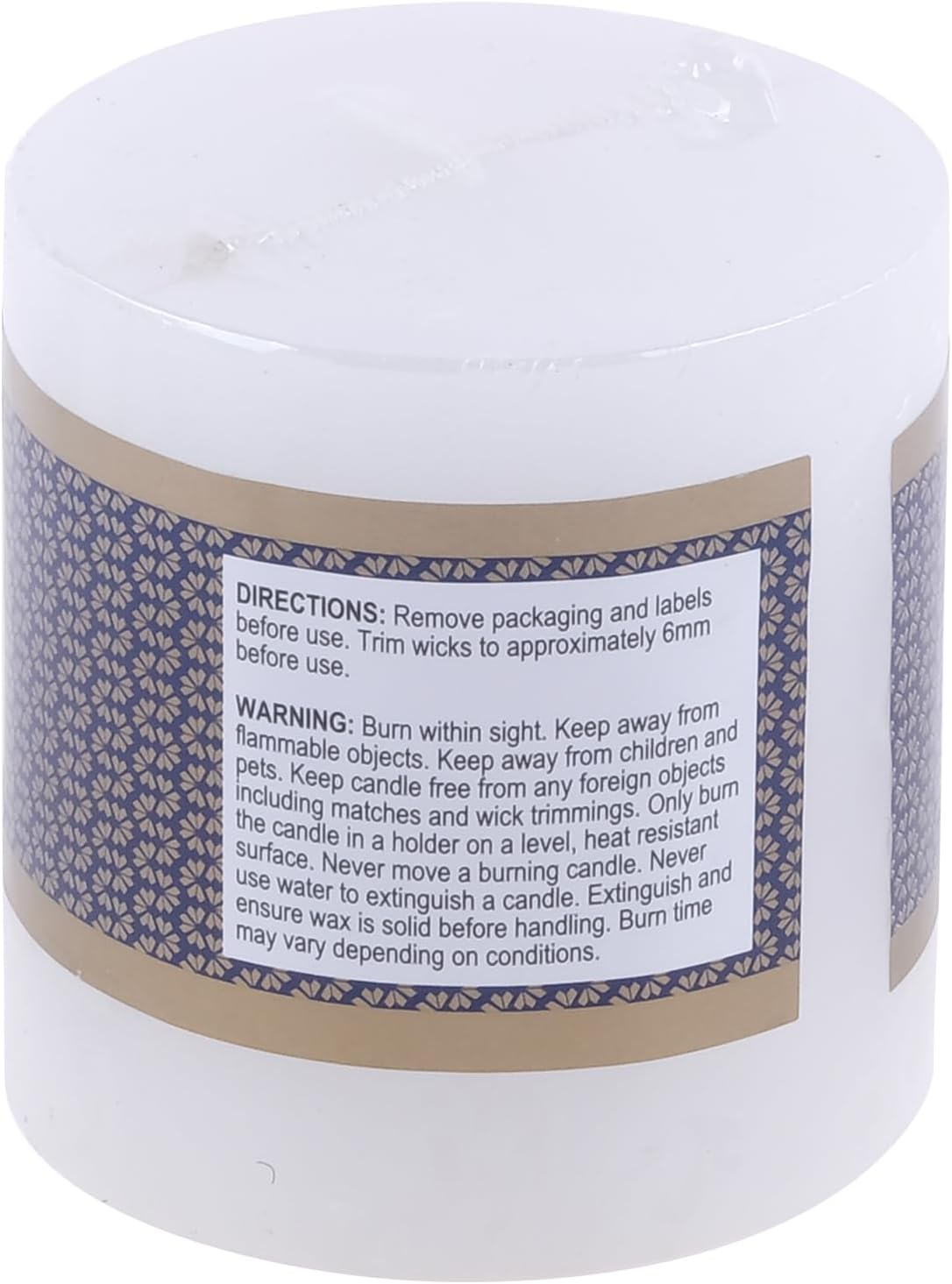 Homemaster Unscented Flat Top Pillar Candle, 7 X 7.5 Cm image number 4