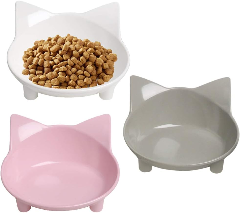 Rapsrk Cat Food Bowl, Non-Slip, Shallow Design, Bpa-Free, 24 Ounces, Dishwasher Safe