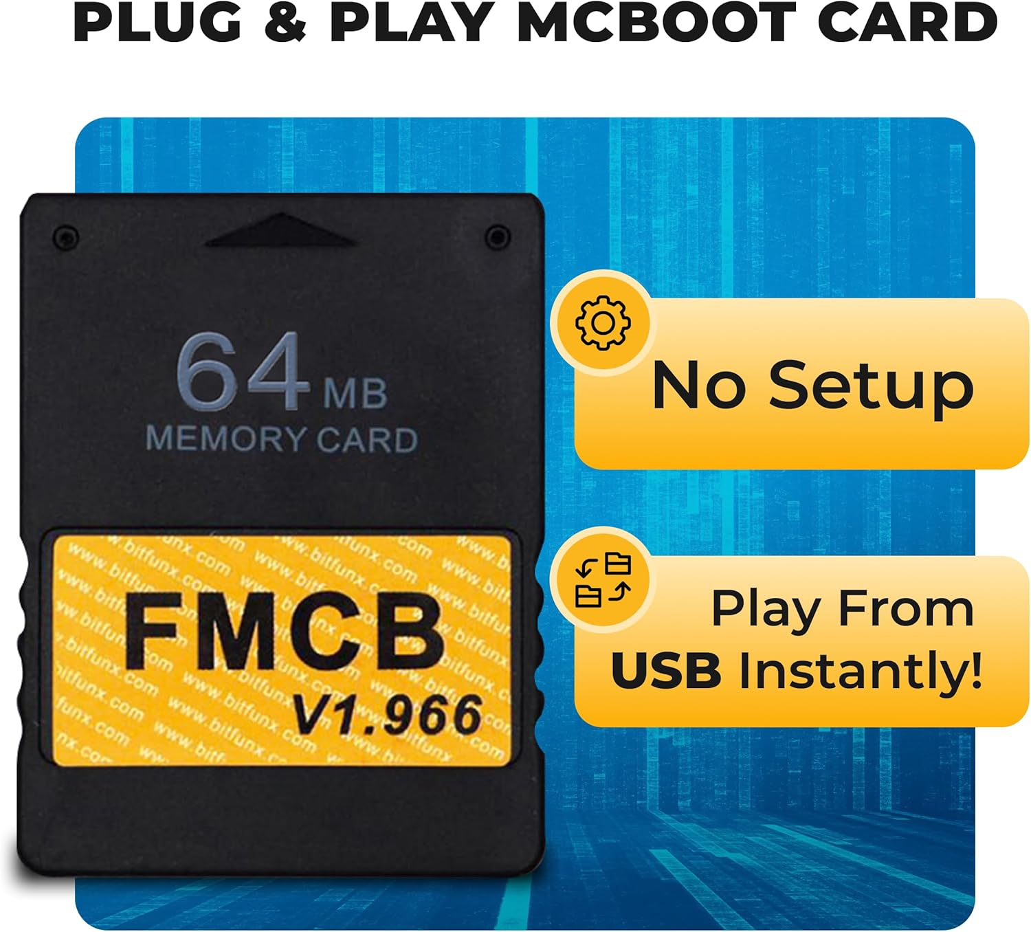 Skywin FMCB Free Mcboot PS2 Memory Card V.1 966-64 MB Memory Card for PS2 Playstation 2 Games in USB Hard Drive or Hard Disk image number 4