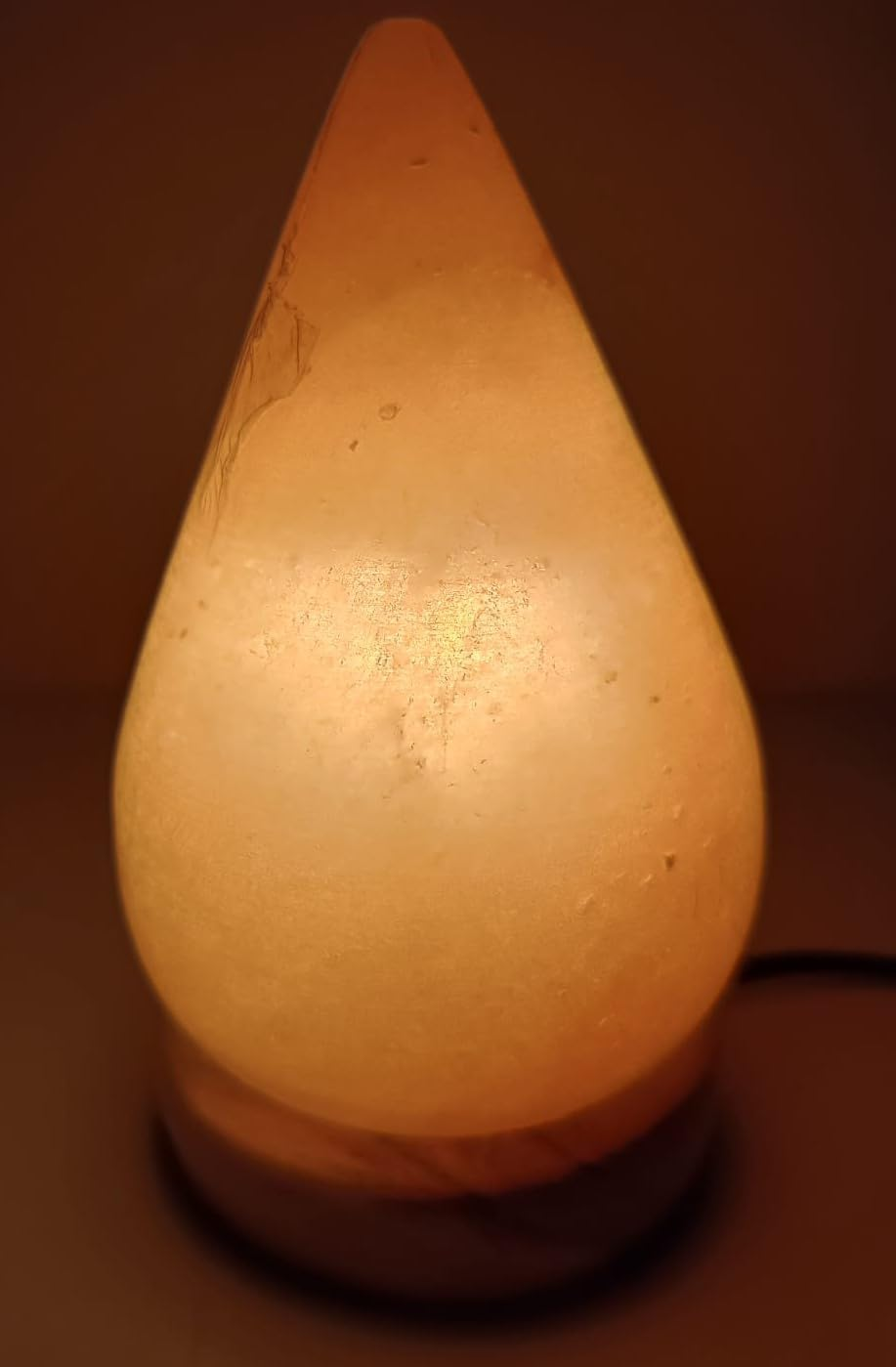 1-2 KG Premium Natural Teardrop Salt Lamp 100% Authentic, Handcrafted from the Foothills of the Himalayas Beautifully Hand Craft Teardrop Comes with Complete Electric Fitting image number 1