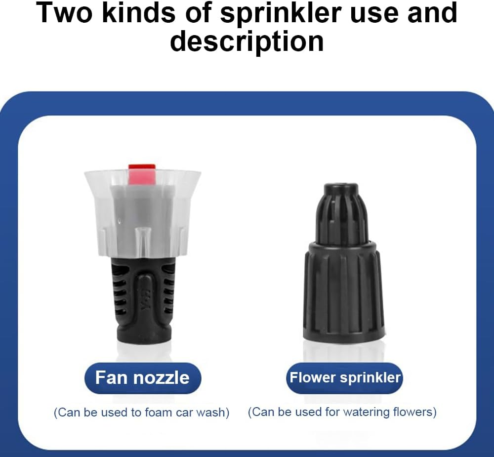 MTSDM Foam Sprayer, 2L Multipurpose Portable Car Wash Pressure Spray Bottle, Large Capacity Pump Sprayer with Two Nozzles Options, Pump Sprayer for Car Detailing & Washing and Garden Watering image number 3