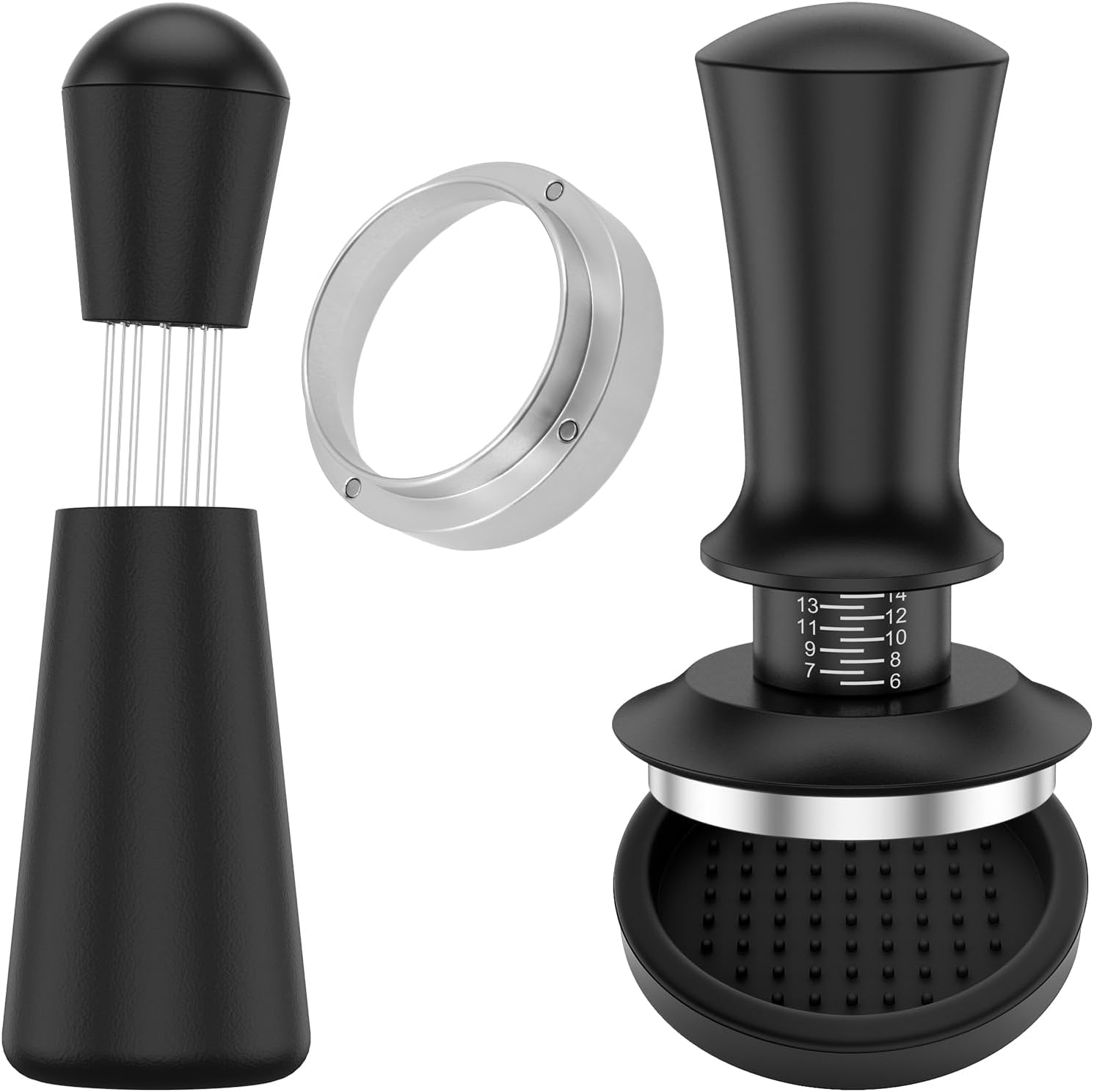 Coffee Tamper Set 51Mm Espresso Accessories Kit, Stainless Steel Spring Loaded Calibrated Adjustable Fits Espresso Coffee Machines and 51 Mm Portafilters image number 3