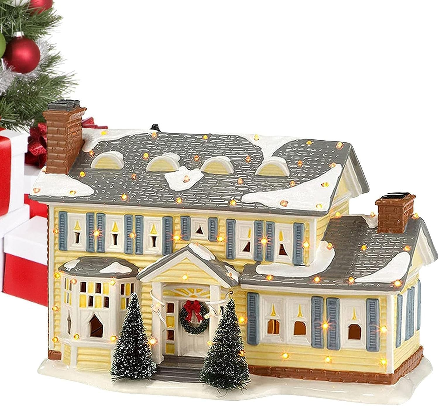 Santa House Village - 3D Resin Christmas Village for Home Decoration,Luminous Christmas Village Small Parts Decoration, Waterproof Country Street Scene Resin Ornament, Great Gift image number 6