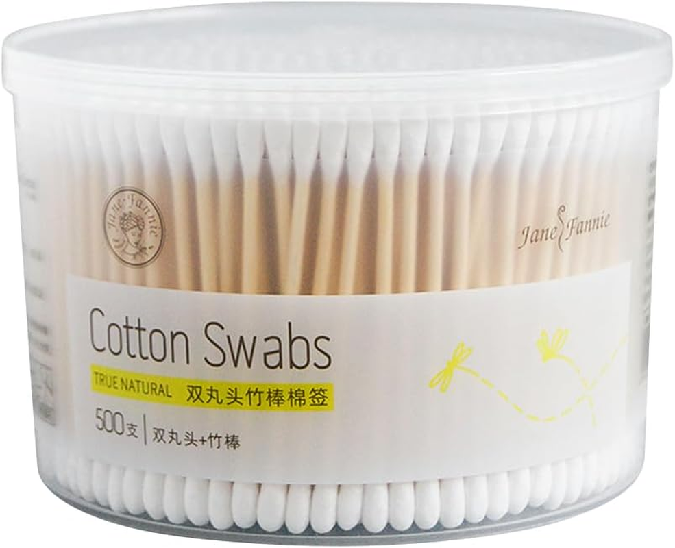FOMIYES 2 Boxes 500Pcs Cotton Stick Sanitary Cotton Swab Eyeshadow Cotton Swab Cotton Swabs Cotton Swab Case Skin Swab Makeup Cotton Double-Head Sticks Care Cotton Swab image number 2