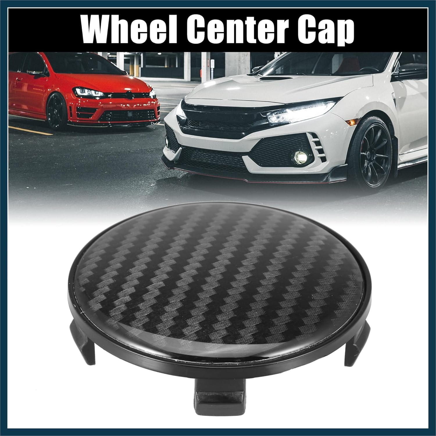 TUCKBOLD 4Pcs 67Mm 68Mm Wheel Center Hub Caps Hubcaps Covers Universal Black Automotive Parts image number 1