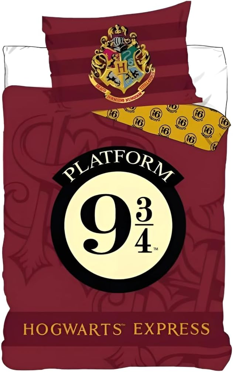Arlis Harry Potter Duvet Cover Set - 1 Duvet Cover 140 X 200 Cm + 1 Pillowcase 63 X 63 Cm (Harry Potter Bedding Set - A)