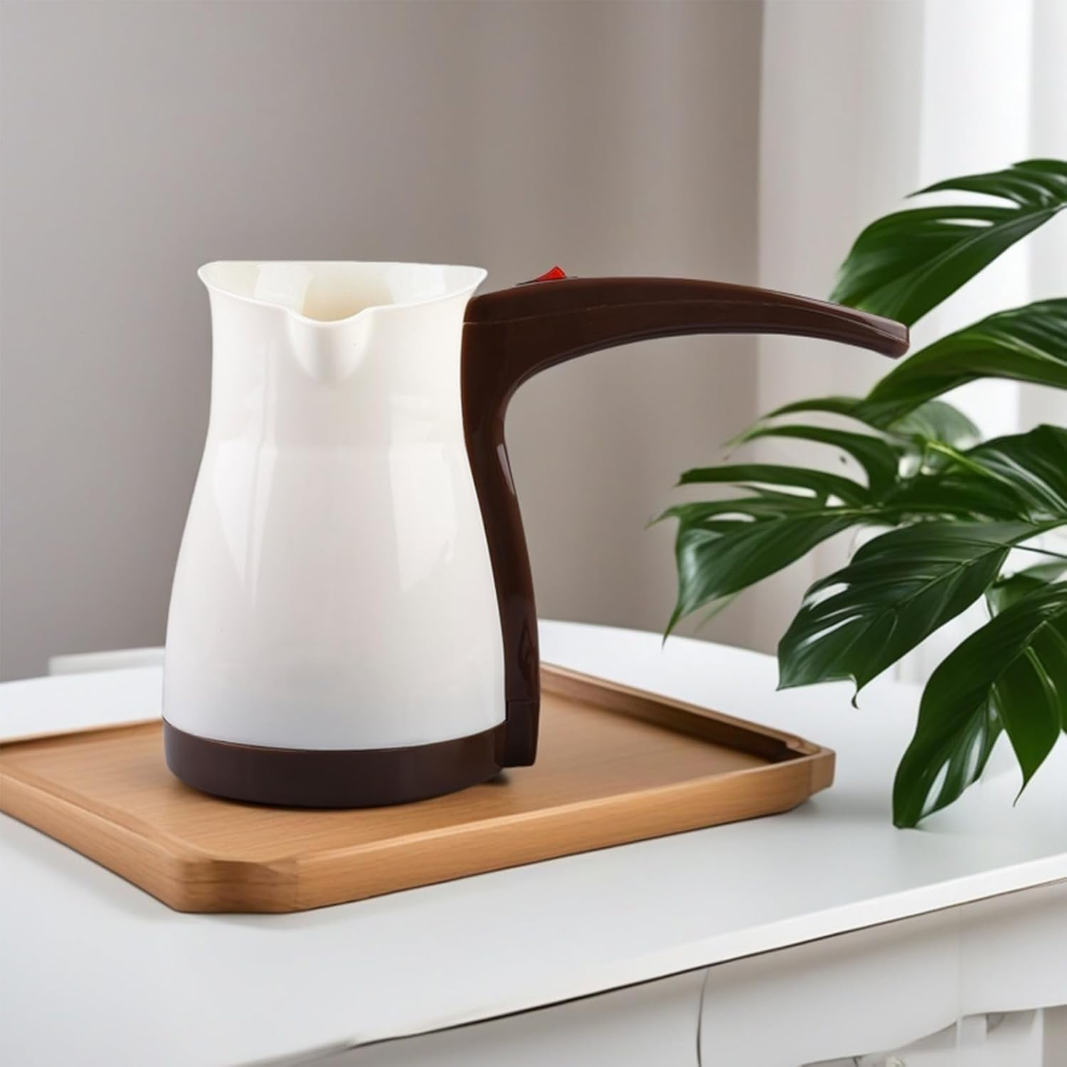 Turkish Coffee Maker, Electric Coffee Maker, 500Ml Electric Turkish Coffee Machine, 600W, 220V Induction Espresso Machine, Electric Kettle, for Home Moka Teapot Tea Coffee (Beige) image number 2