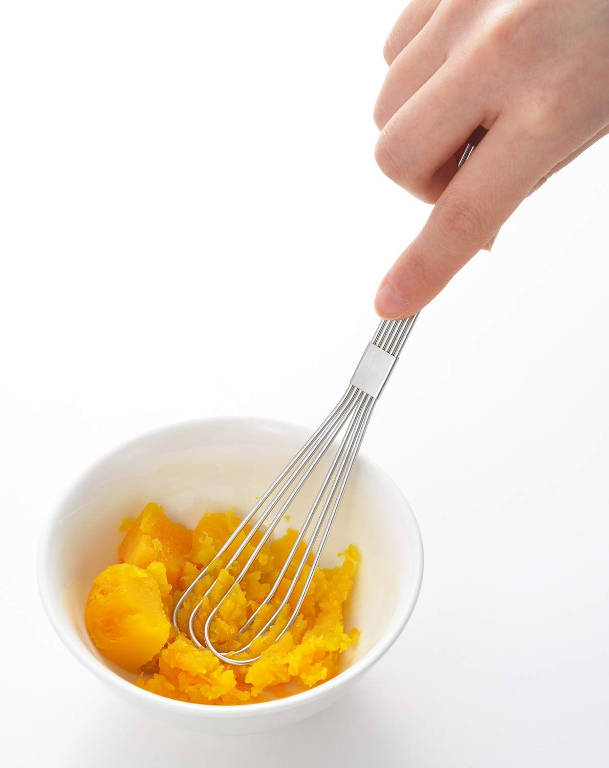 Yoshikawa YJ2810 Masher & Whipper Dish, Silver, Made in Japan, Total Length 7.4 X Width 1.2 Inches (18.8 X 3 Cm) image number 5