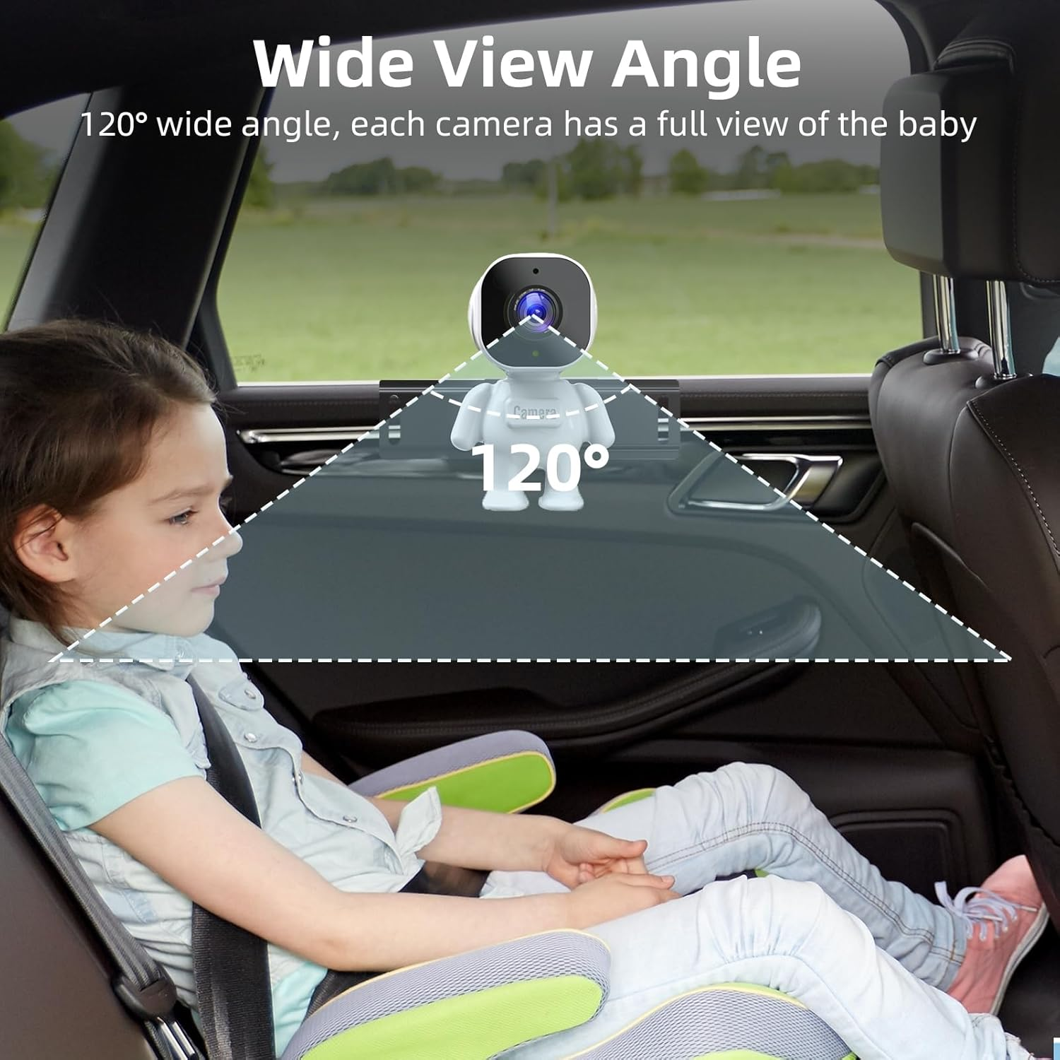 Baby Car Monitor for Kids, 7-In-1 Ultrawide AHD Car Kid with 1Pcs 1080P Camera, Backseat Mirror for Baby Rear Facing with Infrared Night Vision, Easily Observe Baby'S Every Move for Kids image number 6