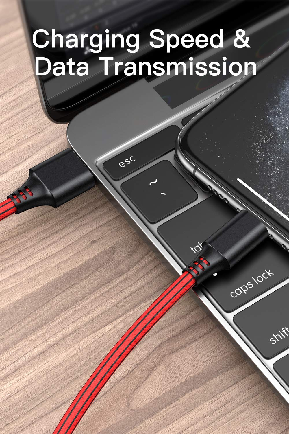 Phone Charger 5 Pack 2M(6Ft) Cable Phone Charging Syncing Cord Charger Cable Compatible for Phone 14 13 12 11 Pro Max XR XS Max X 10 8 7 6 SE, Pad More image number 2